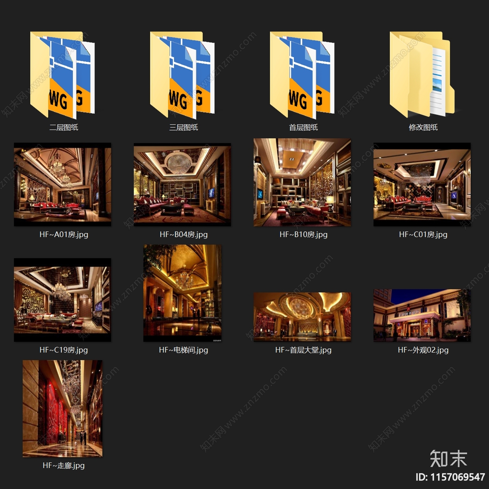 欧式红舫国际CLUB商务KTV室内工装cad施工图下载【ID:1157069547】
