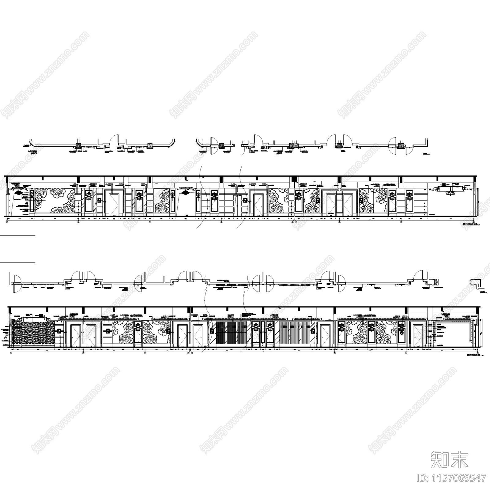 欧式红舫国际CLUB商务KTV室内工装cad施工图下载【ID:1157069547】