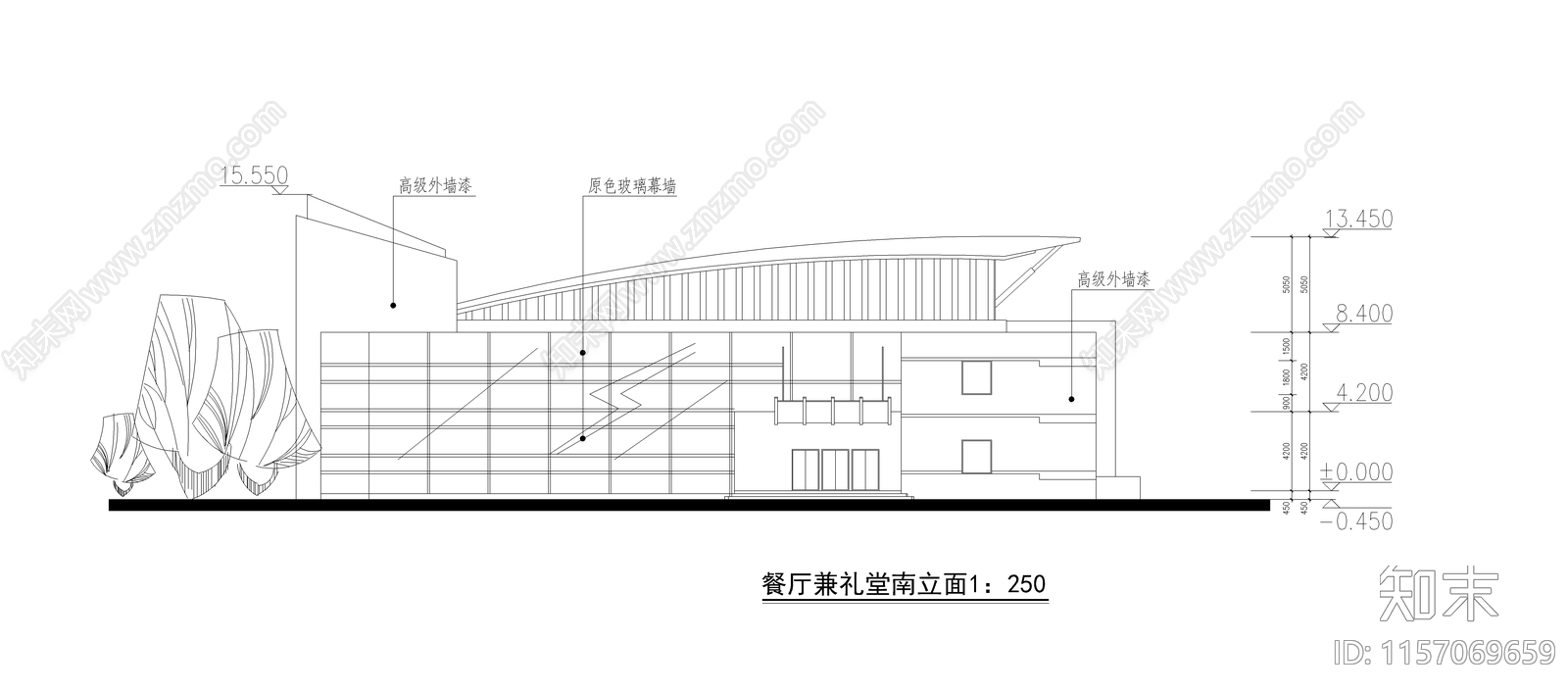 中学食堂cad施工图下载【ID:1157069659】