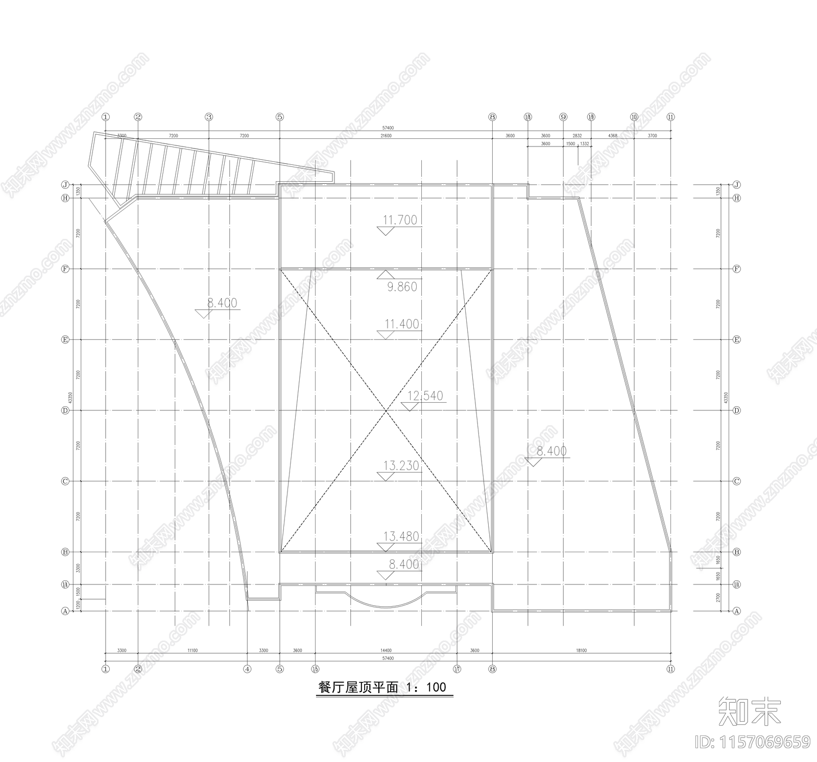 中学食堂cad施工图下载【ID:1157069659】