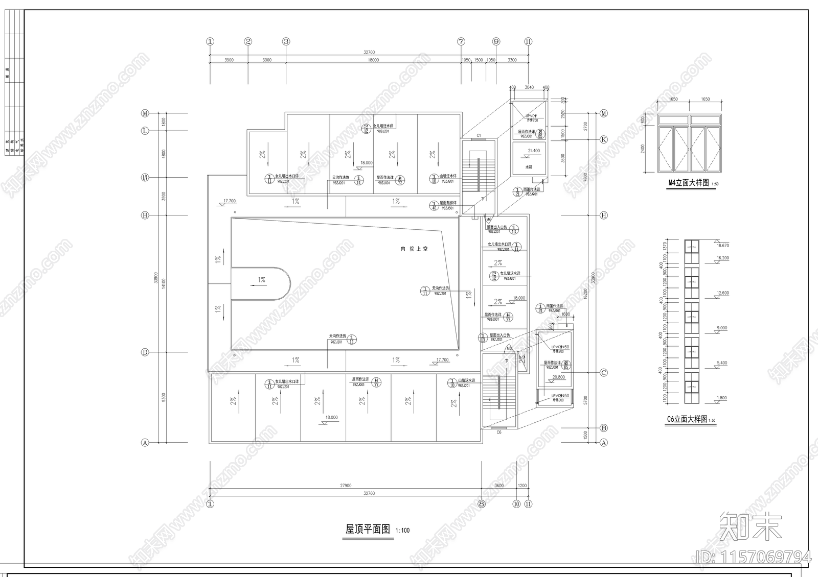 医学院教学楼建cad施工图下载【ID:1157069794】