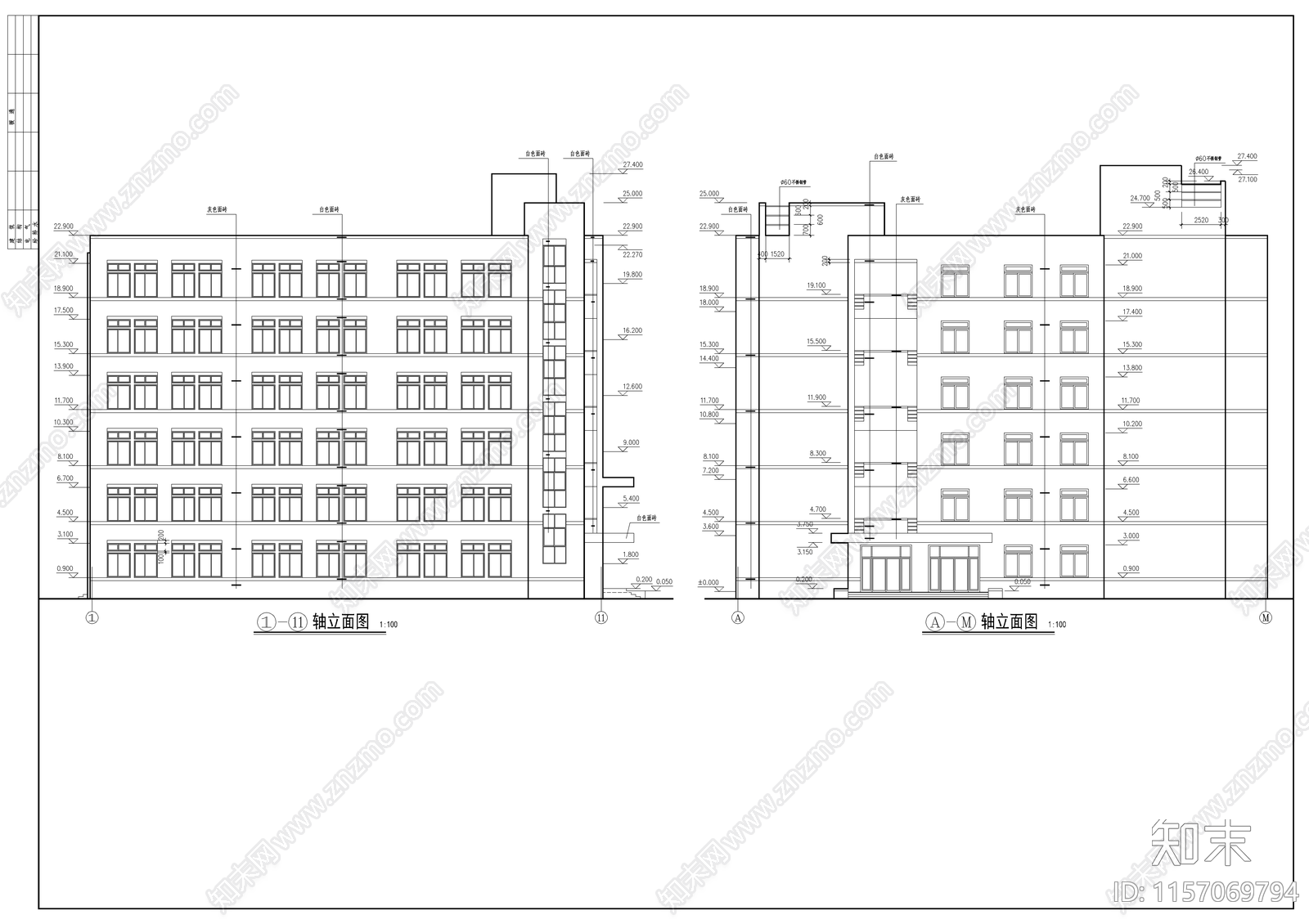 医学院教学楼建cad施工图下载【ID:1157069794】