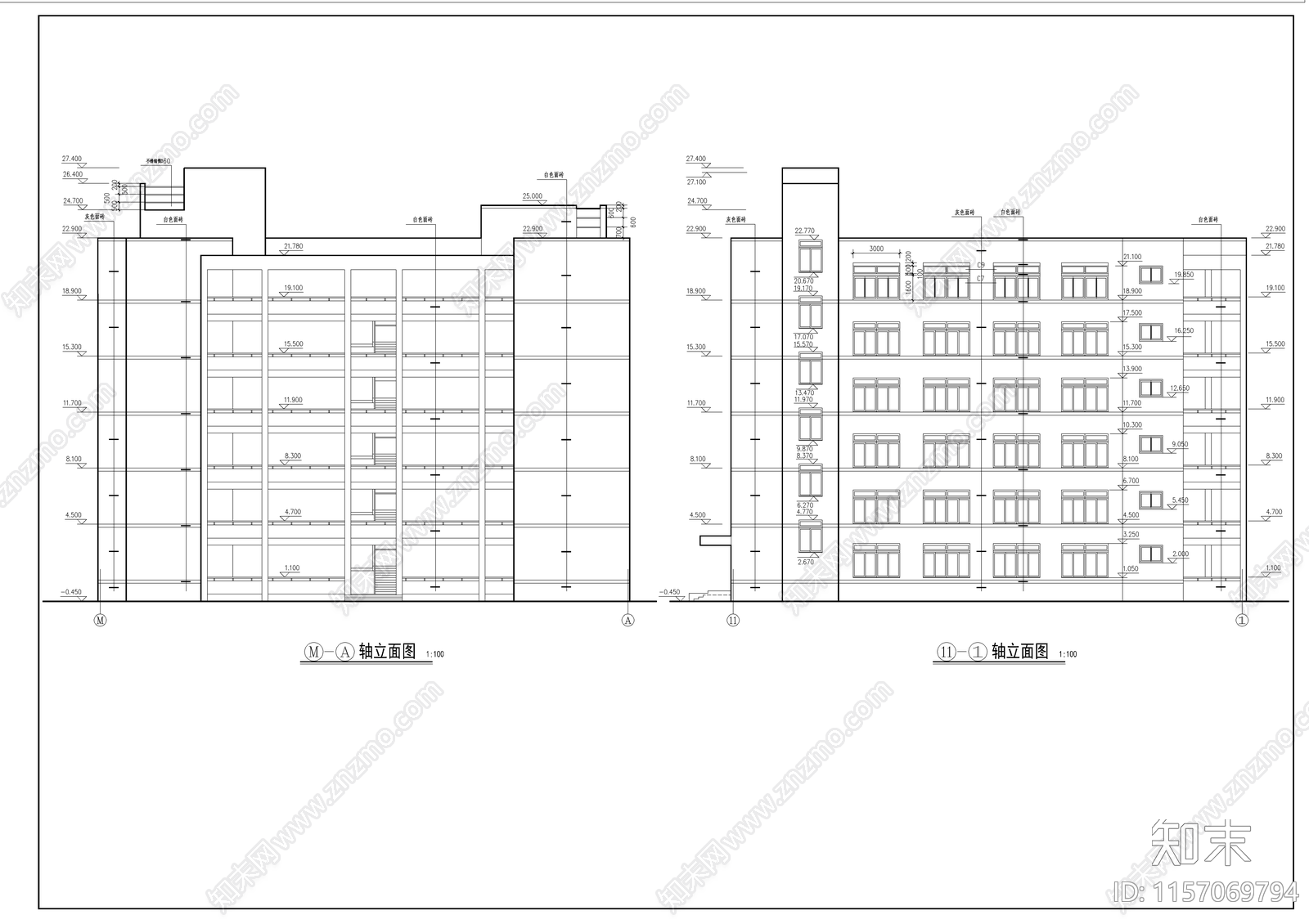 医学院教学楼建cad施工图下载【ID:1157069794】