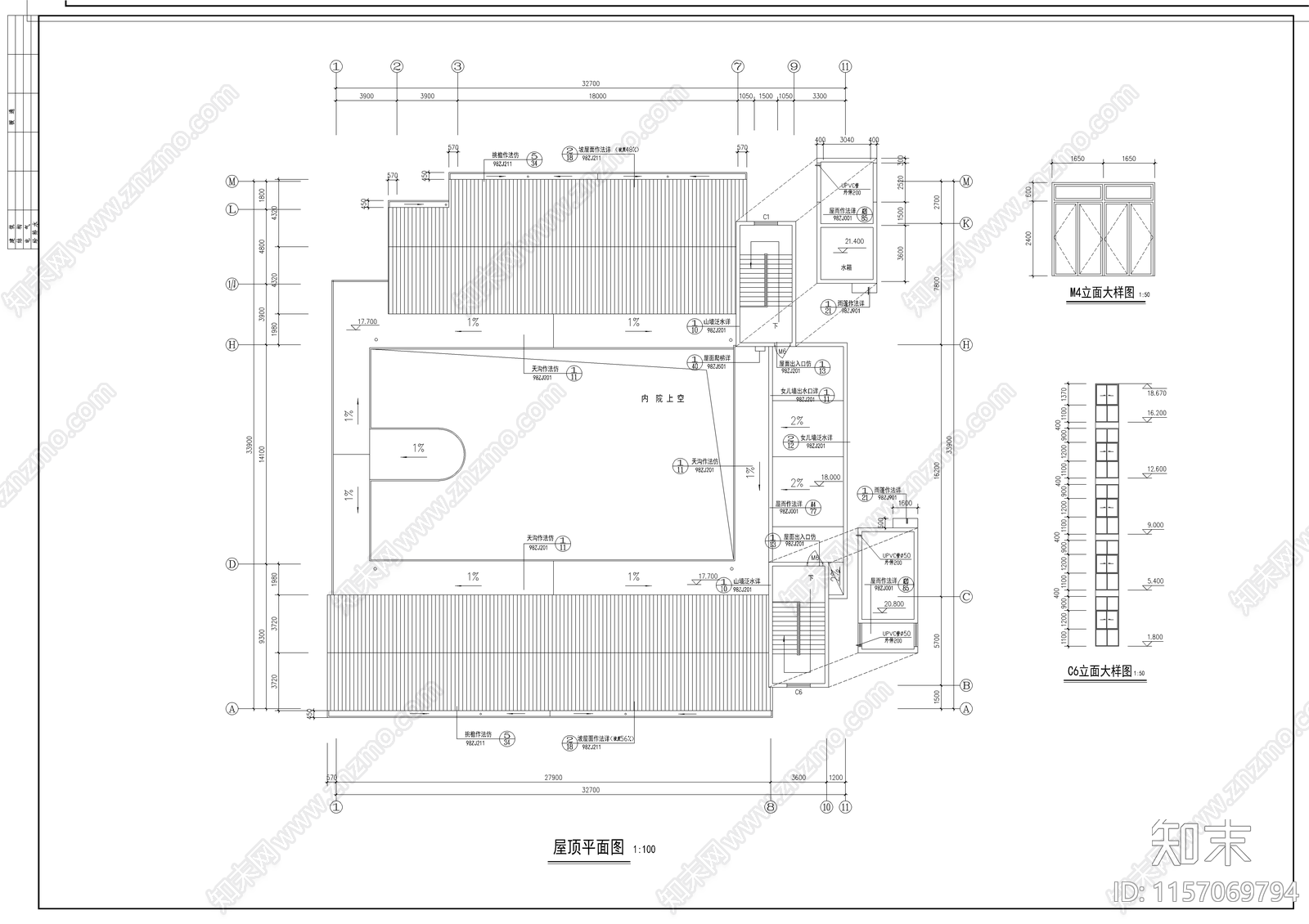 医学院教学楼建cad施工图下载【ID:1157069794】