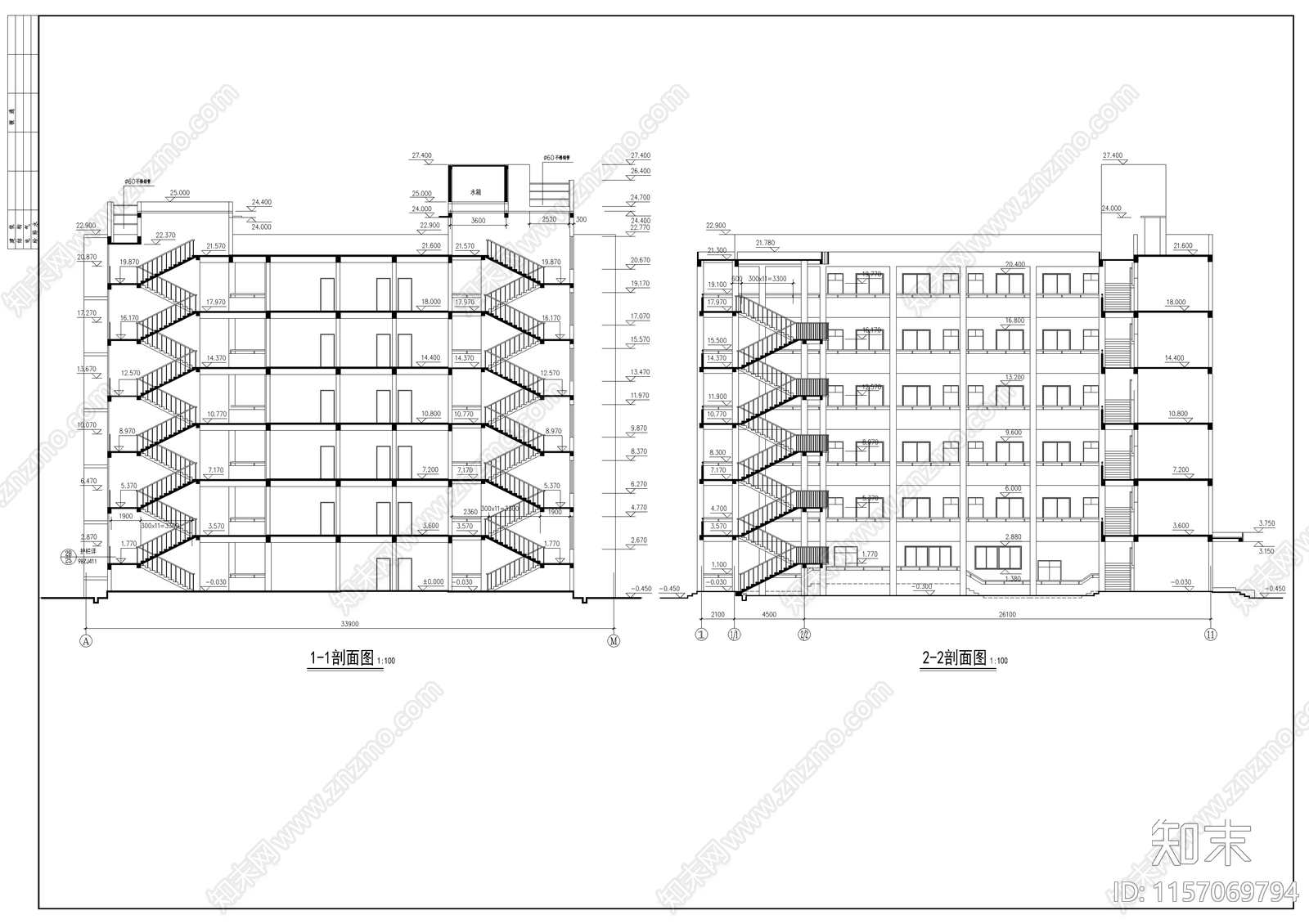 医学院教学楼建cad施工图下载【ID:1157069794】