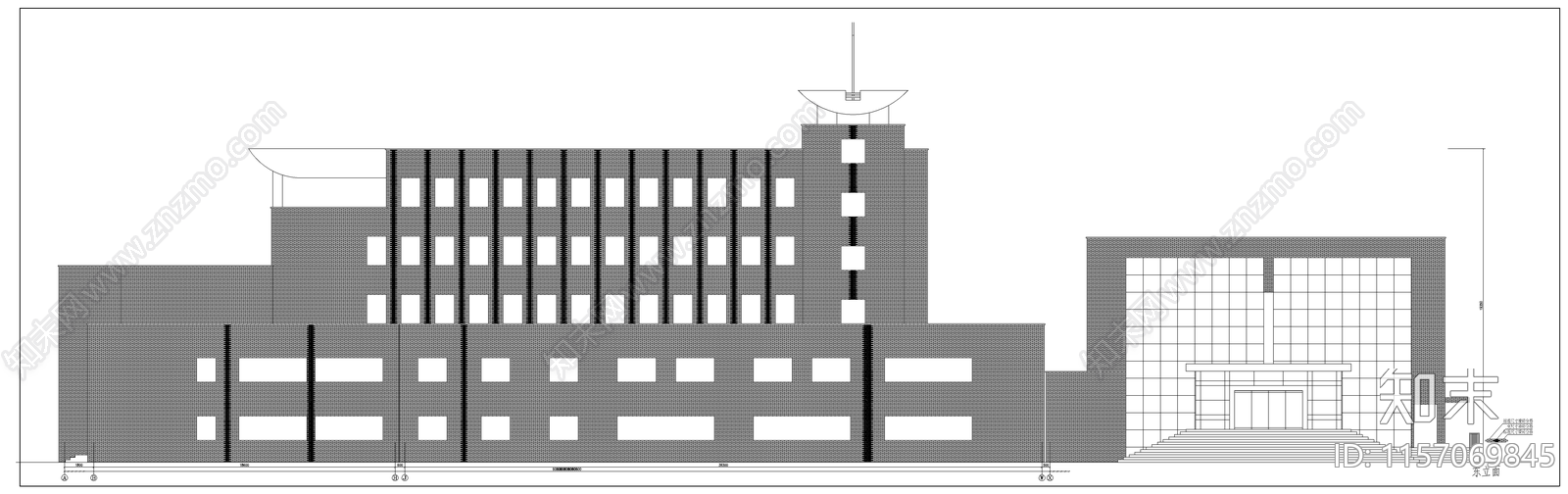 医学院教学楼建cad施工图下载【ID:1157069845】