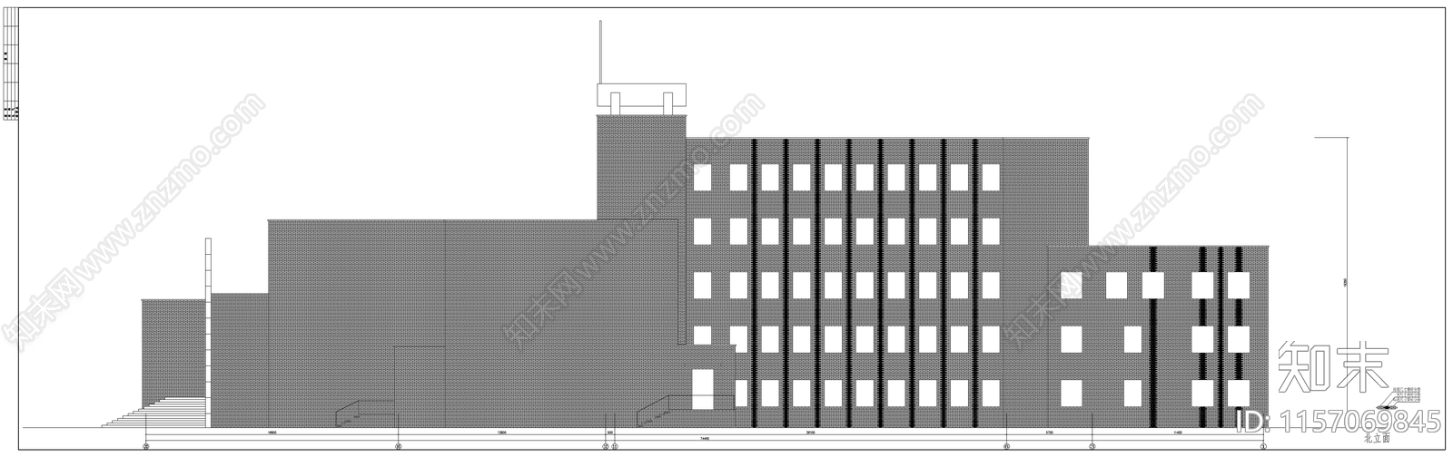 医学院教学楼建cad施工图下载【ID:1157069845】