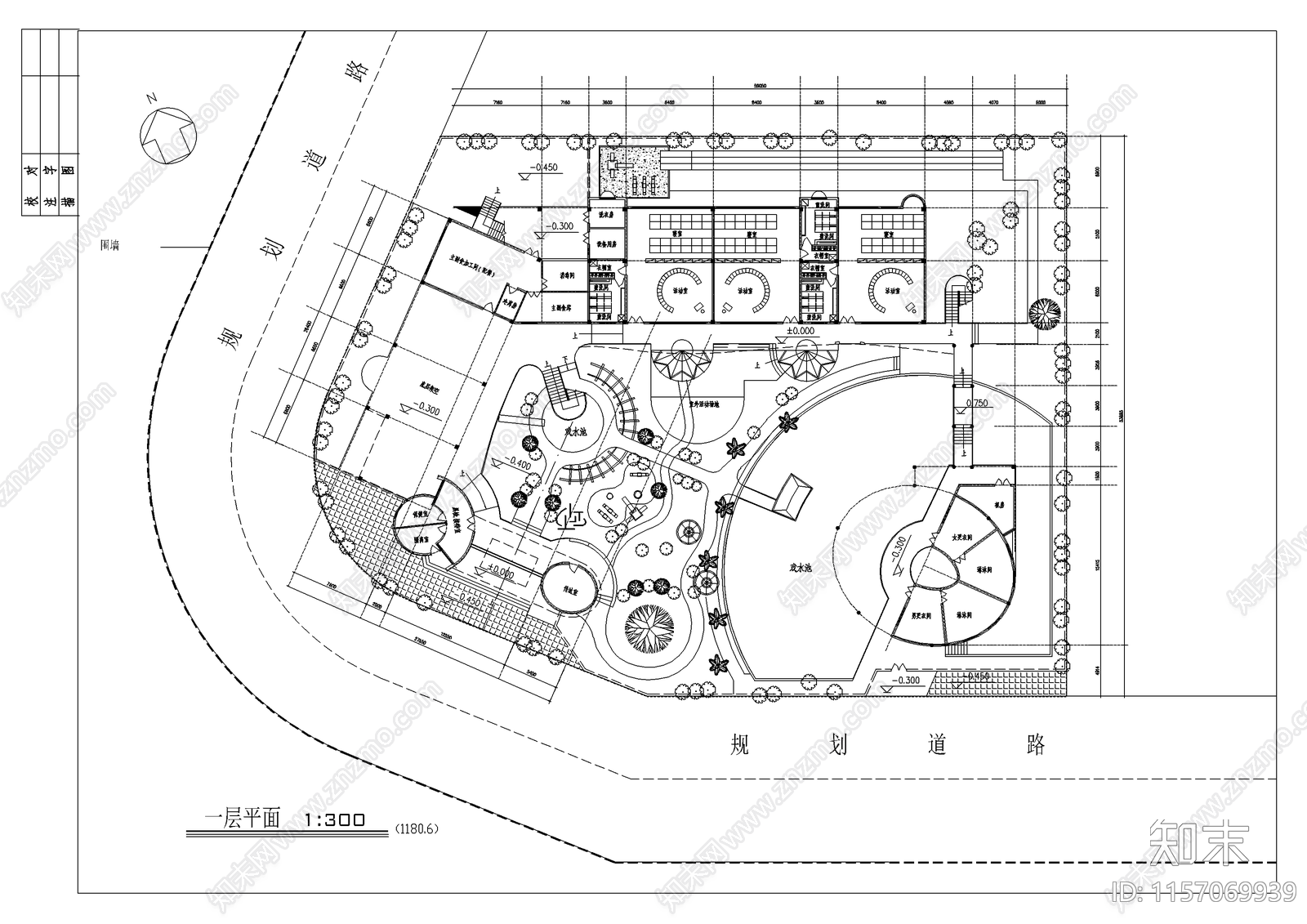 幼儿园设计cad施工图下载【ID:1157069939】