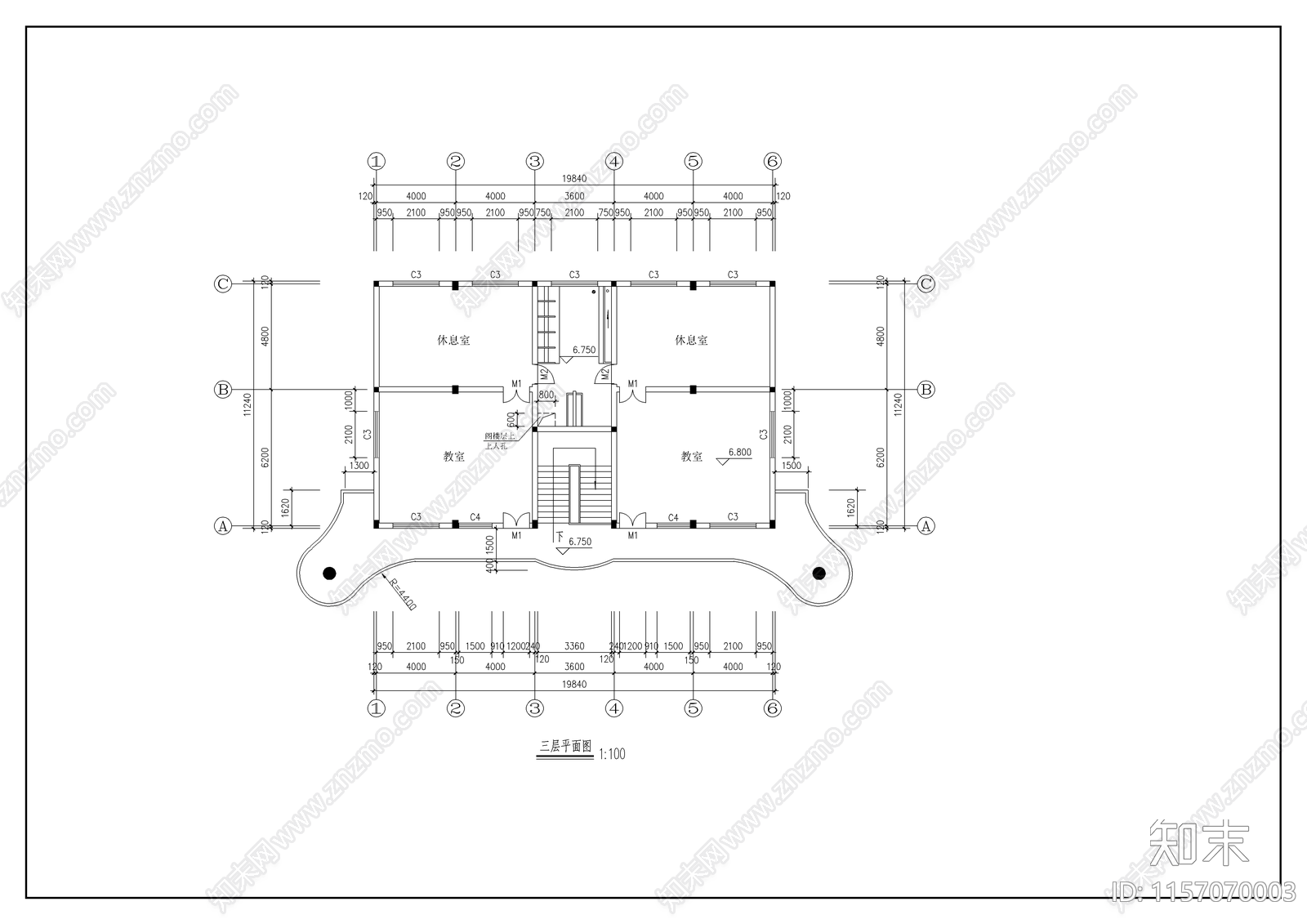 幼儿园建施cad施工图下载【ID:1157070003】