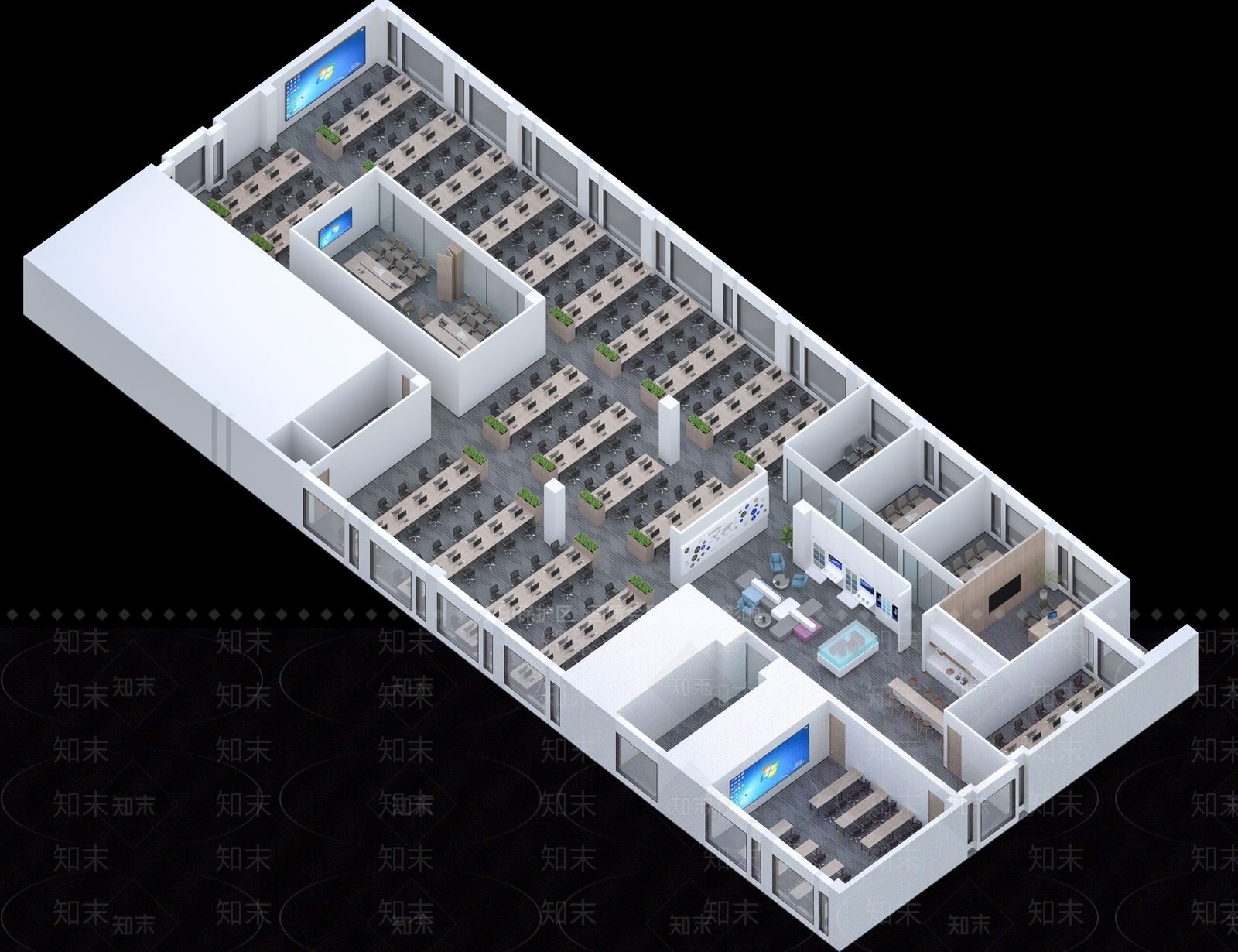现代办公室3D模型下载【ID:1157070630】