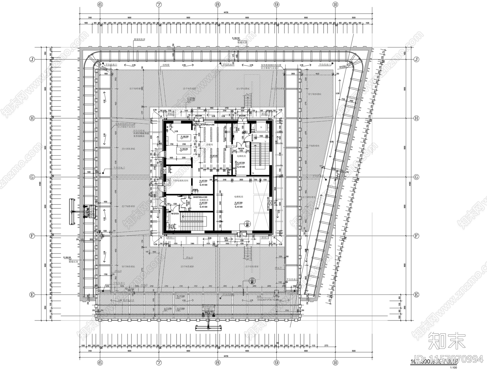 三十七层办公综合体建施工图下载【ID:1157070994】