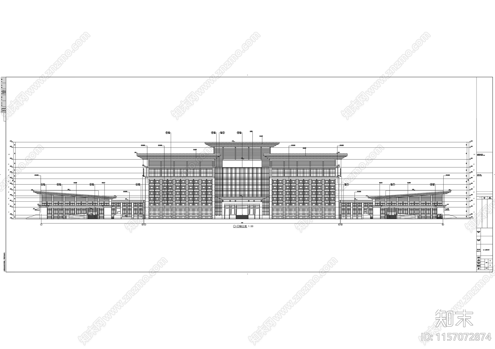 十一层办公楼建筑图cad施工图下载【ID:1157072874】