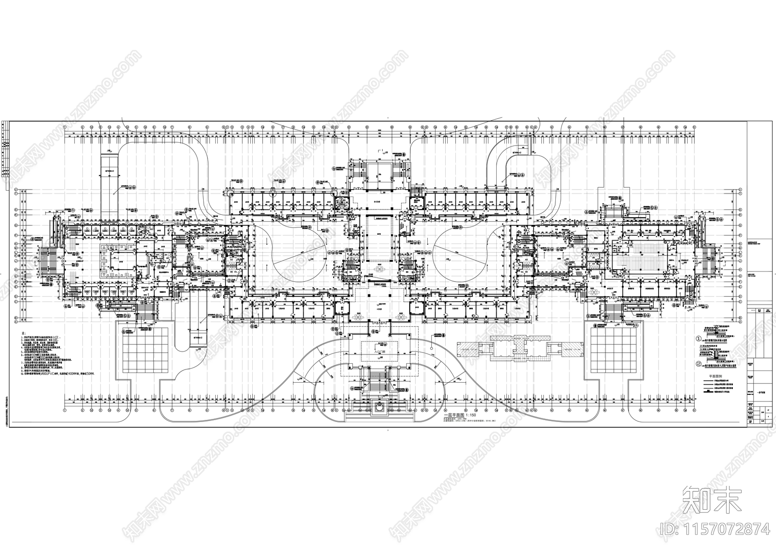 十一层办公楼建筑图cad施工图下载【ID:1157072874】