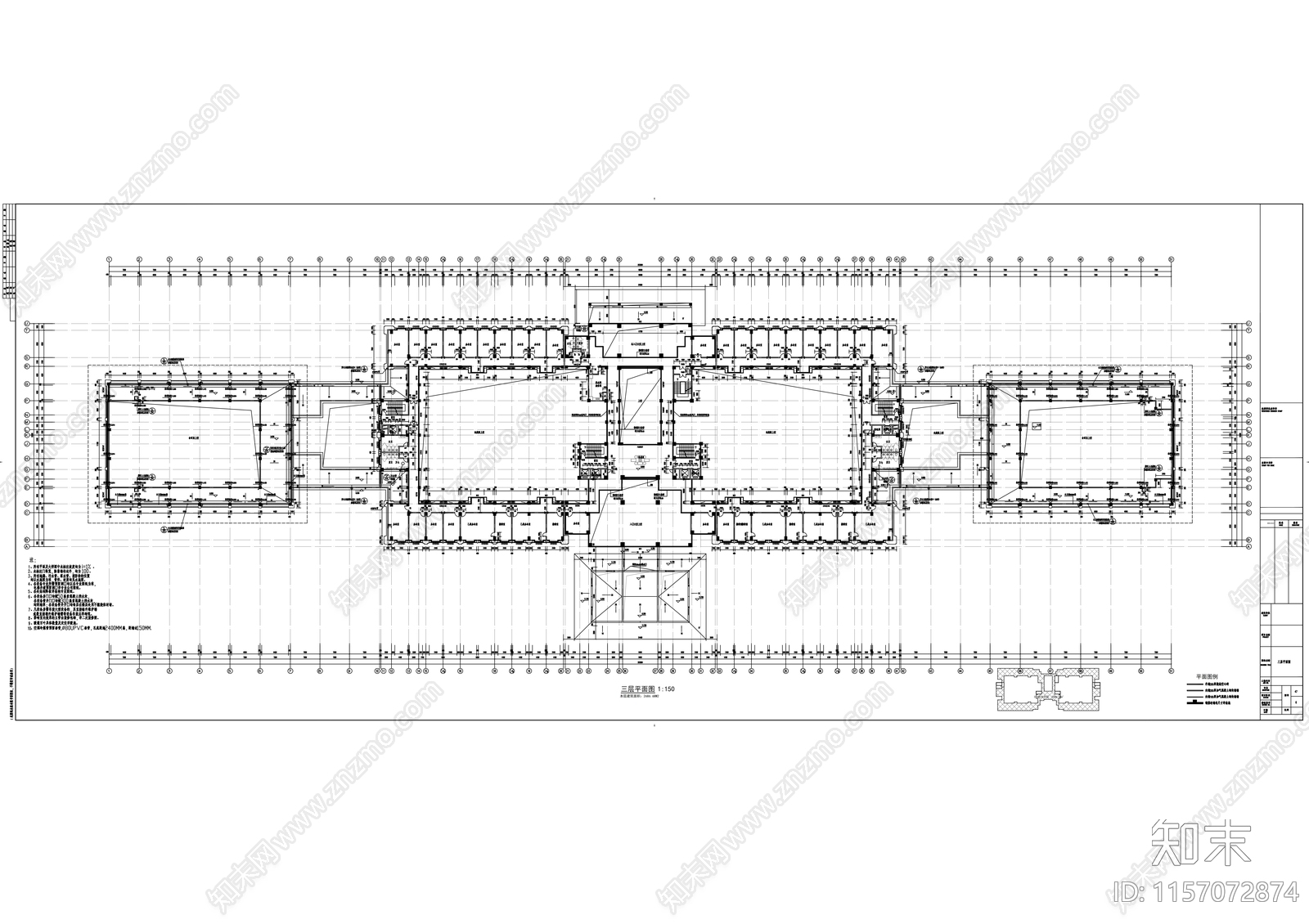 十一层办公楼建筑图cad施工图下载【ID:1157072874】