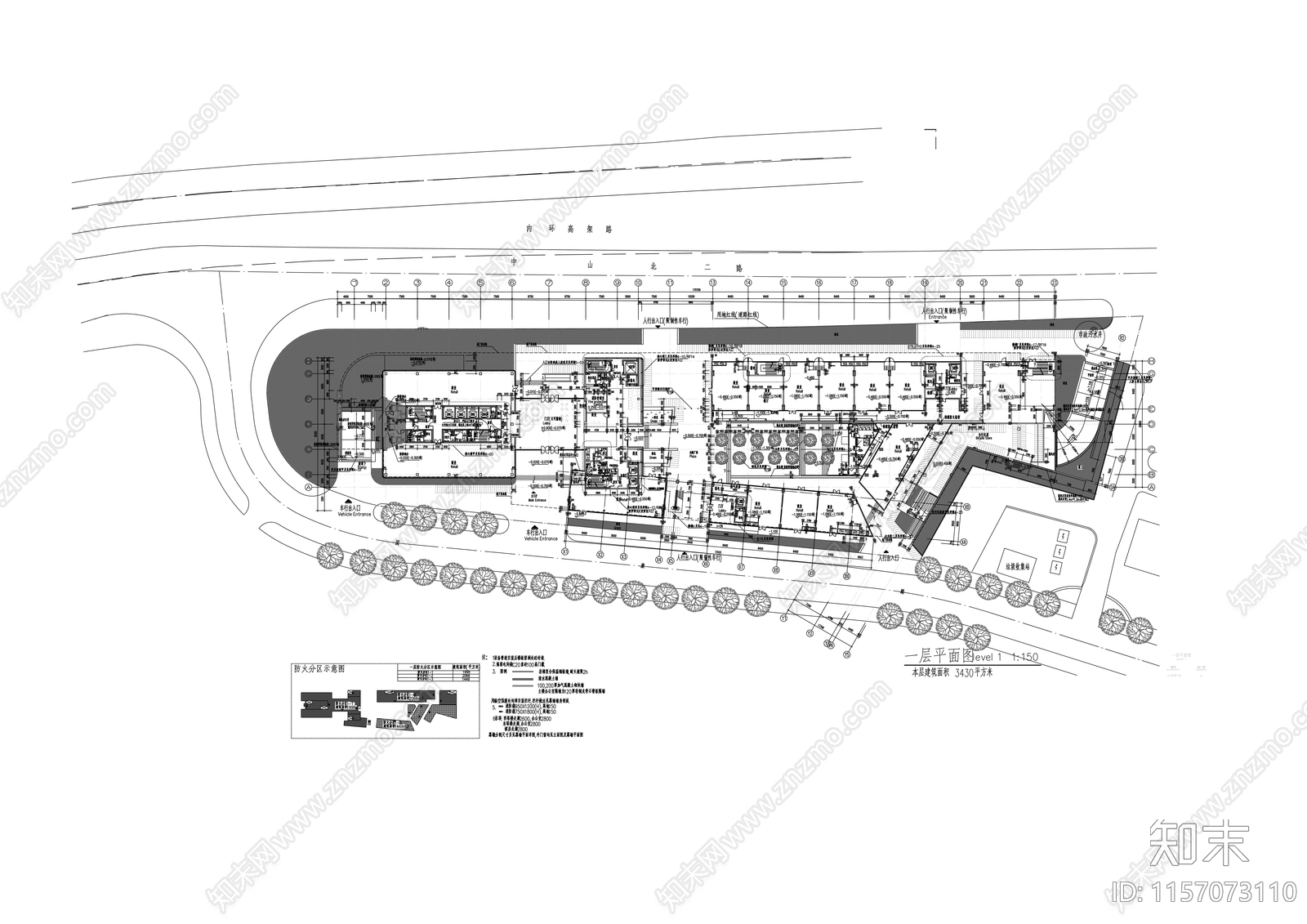 四层办公楼建cad施工图下载【ID:1157073110】