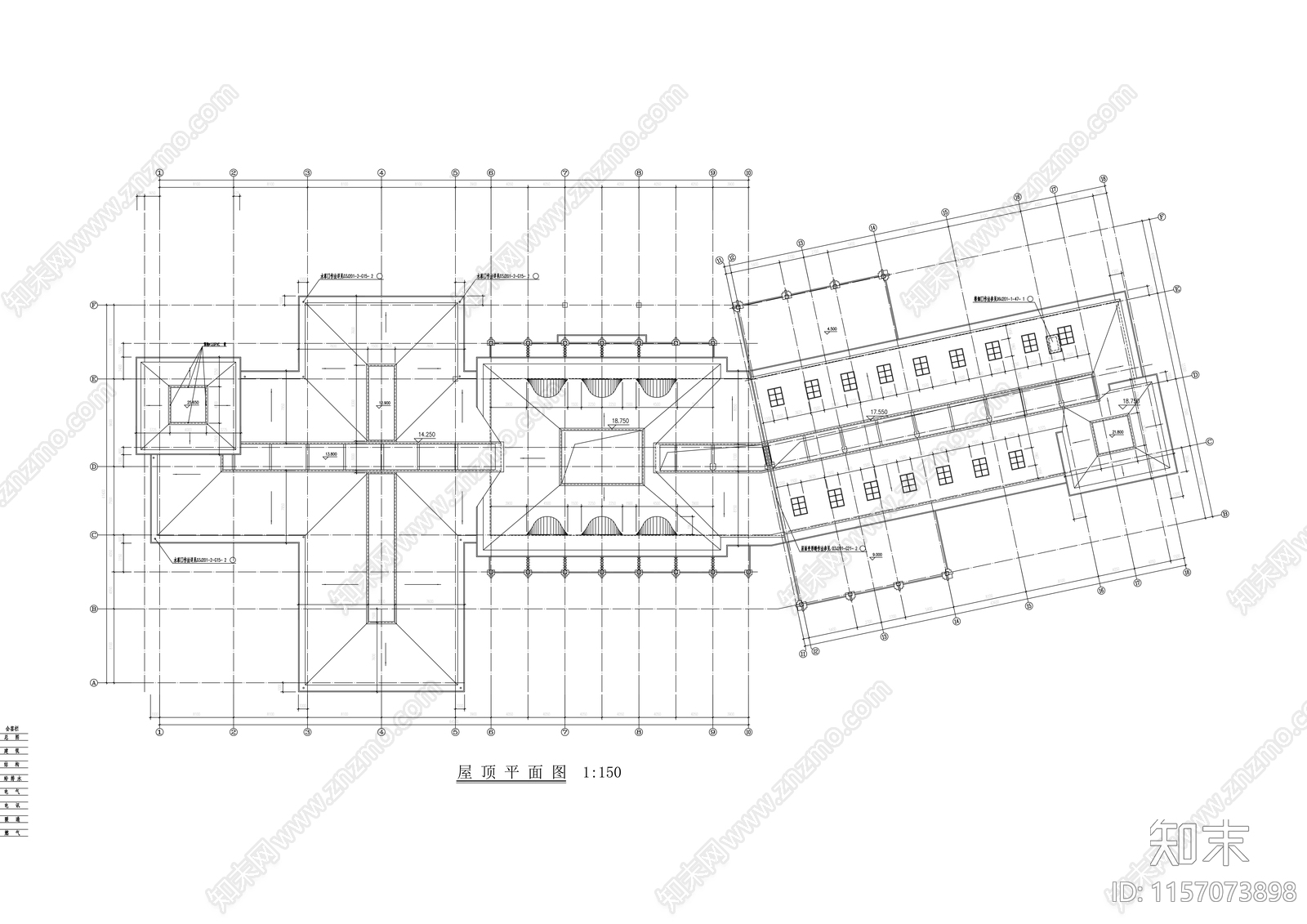 西班牙风格四层接待中心建cad施工图下载【ID:1157073898】