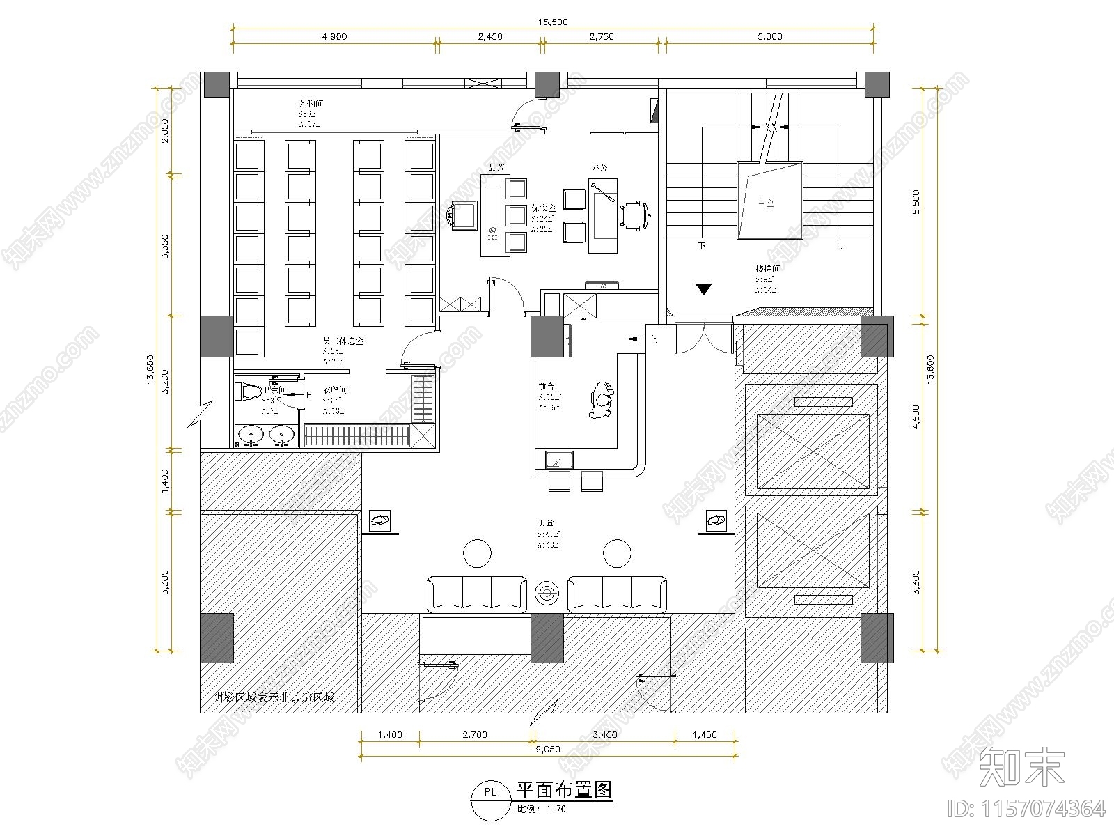 01会所平cad施工图下载【ID:1157074364】