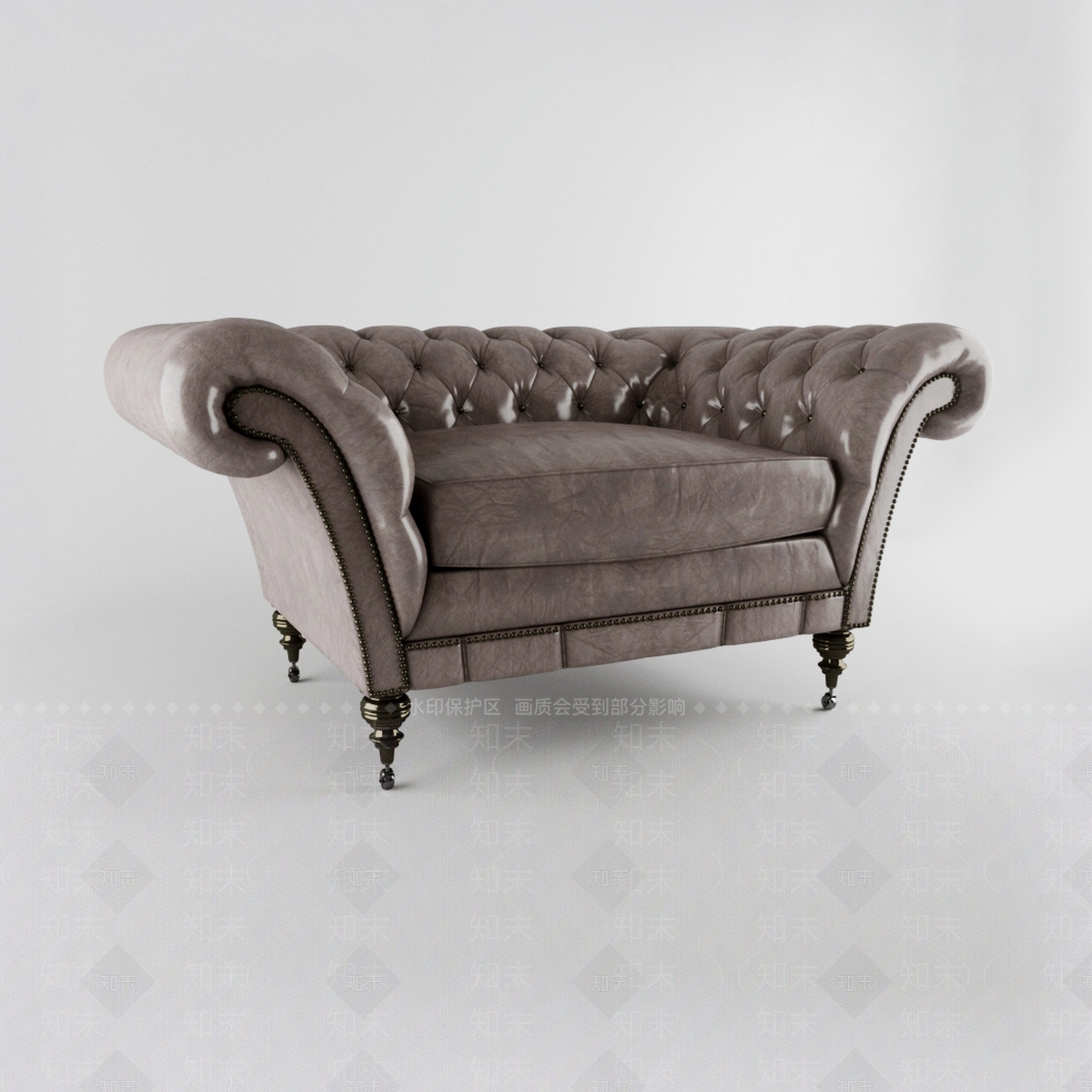 欧式古典单人沙发3D模型下载【ID:1157079444】