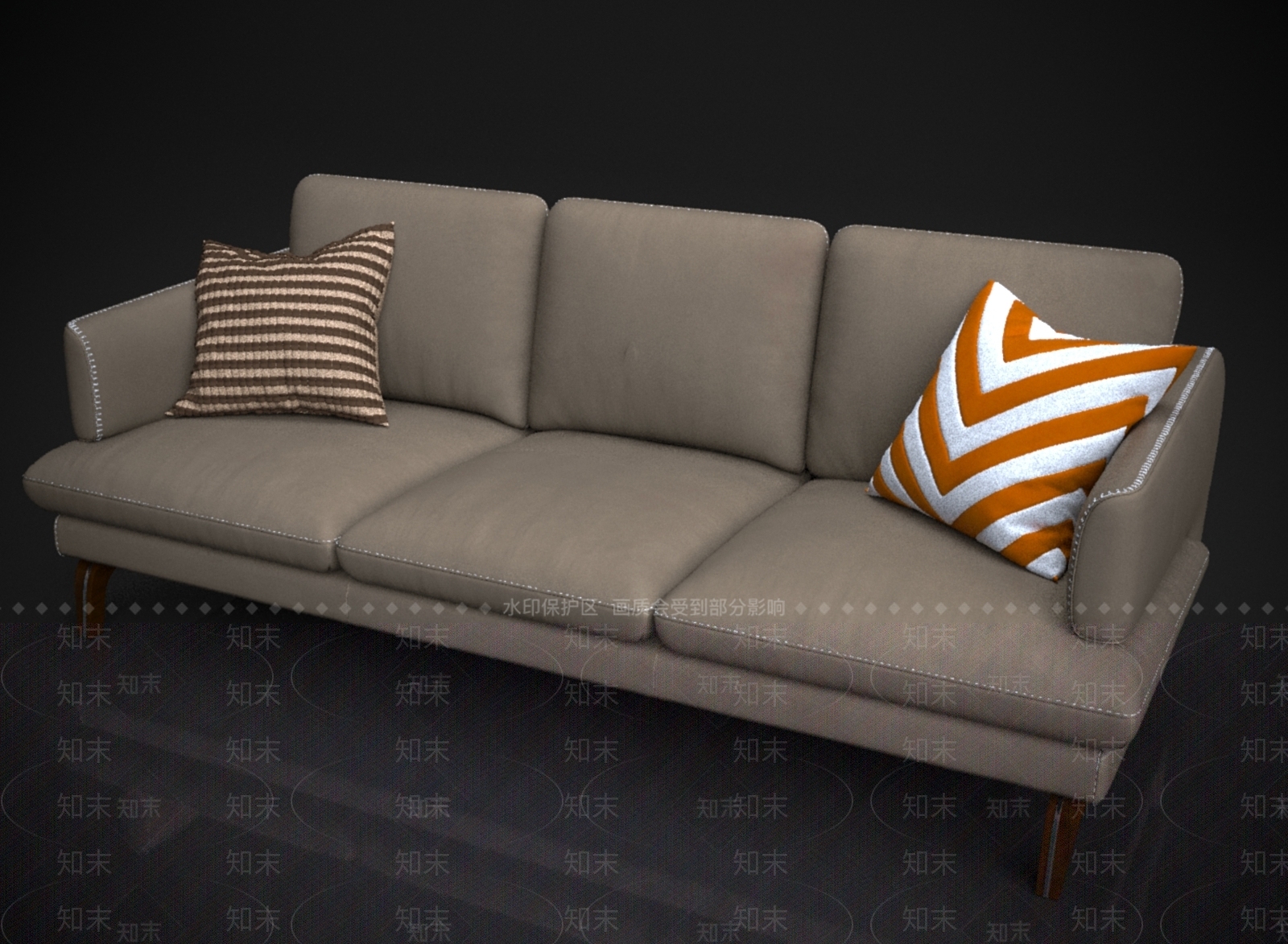现代三人沙发3D模型下载【ID:1157081263】