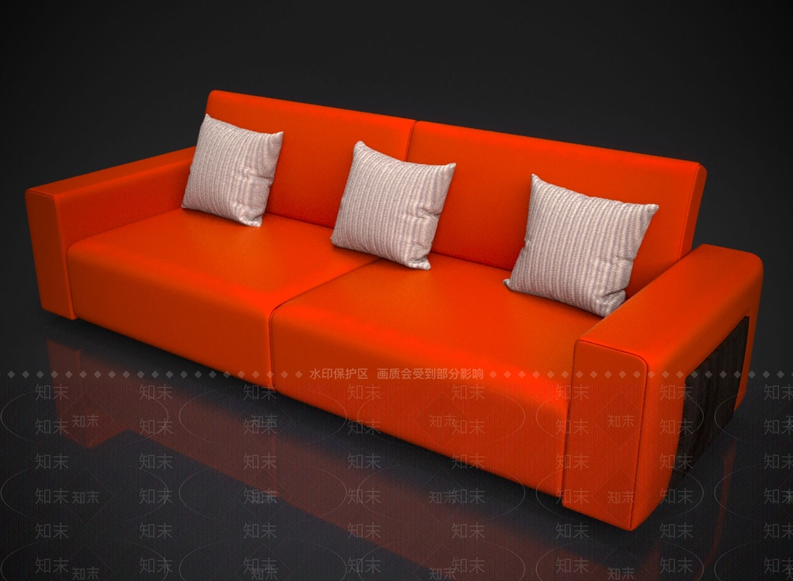 现代双人沙发3D模型下载【ID:1157081857】