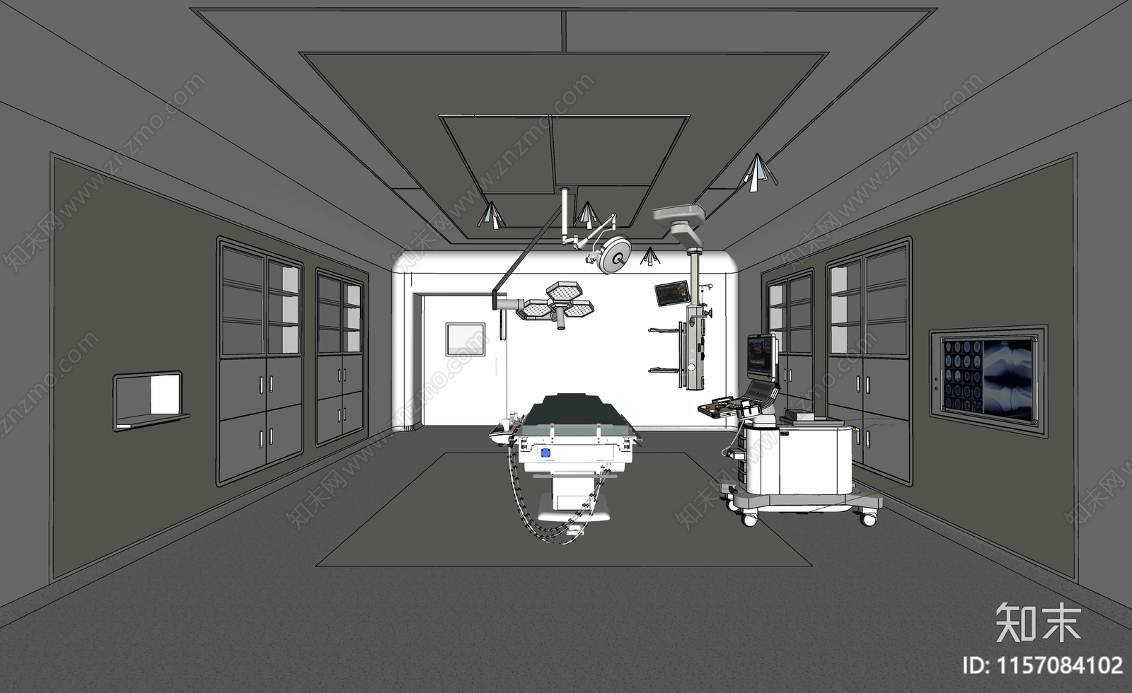 现代简约手术室SU模型下载【ID:1157084102】