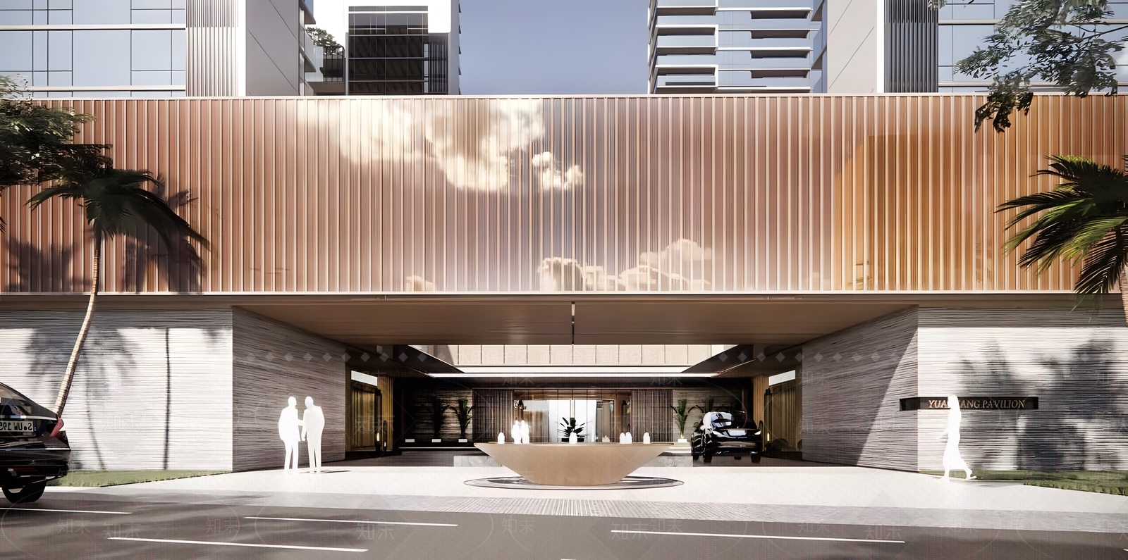 现代酒店式社区入口SU模型下载【ID:1157087300】