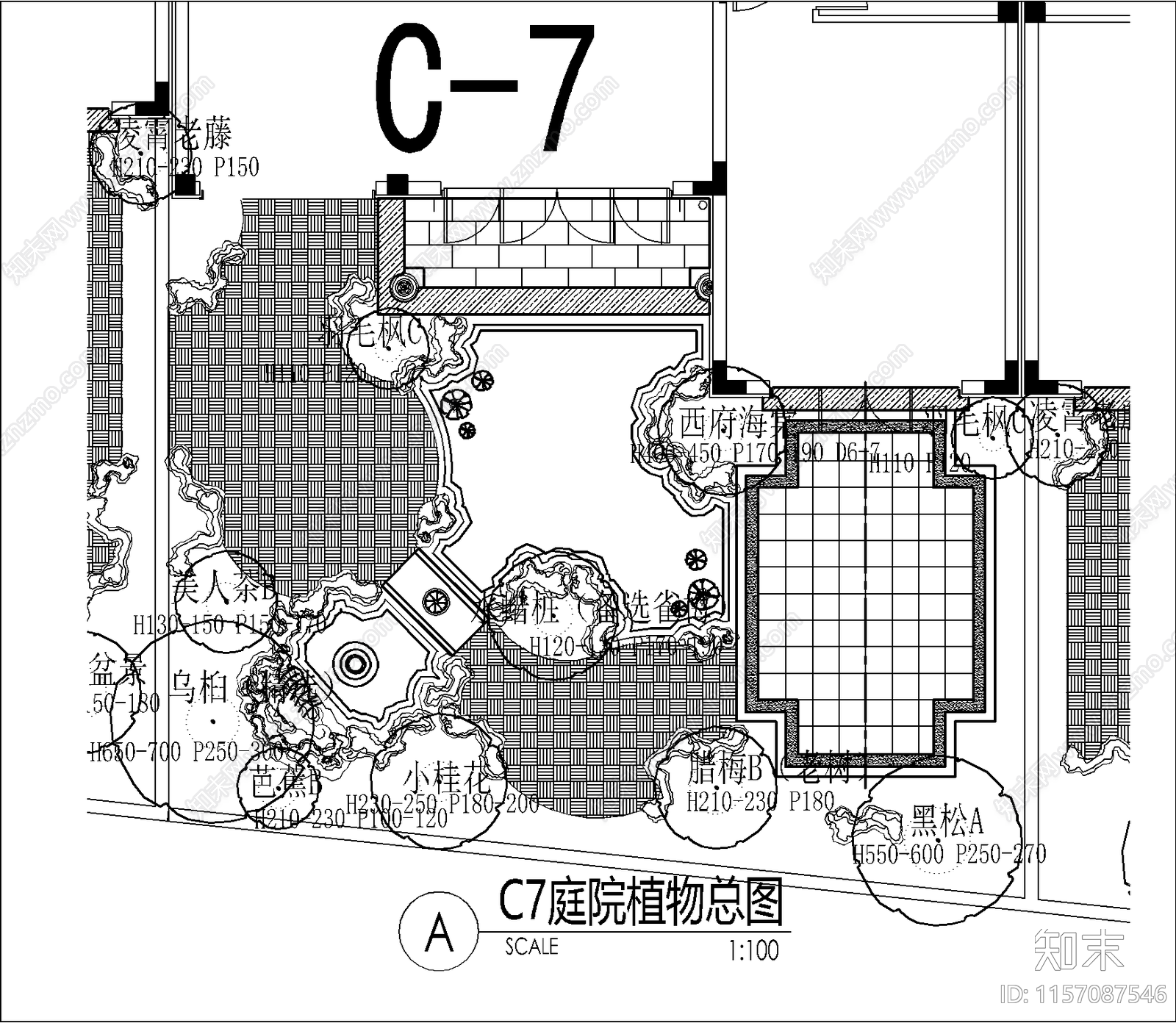 20套新中式别墅庭院景观方案平面施工图下载【ID:1157087546】