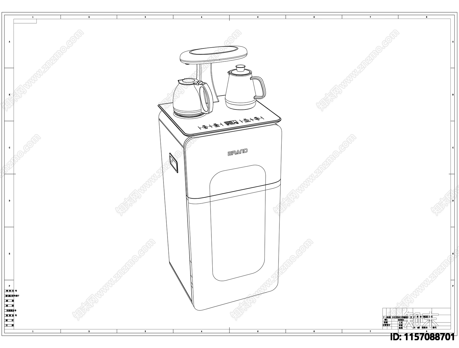 茶吧机制作图cad施工图下载【ID:1157088701】