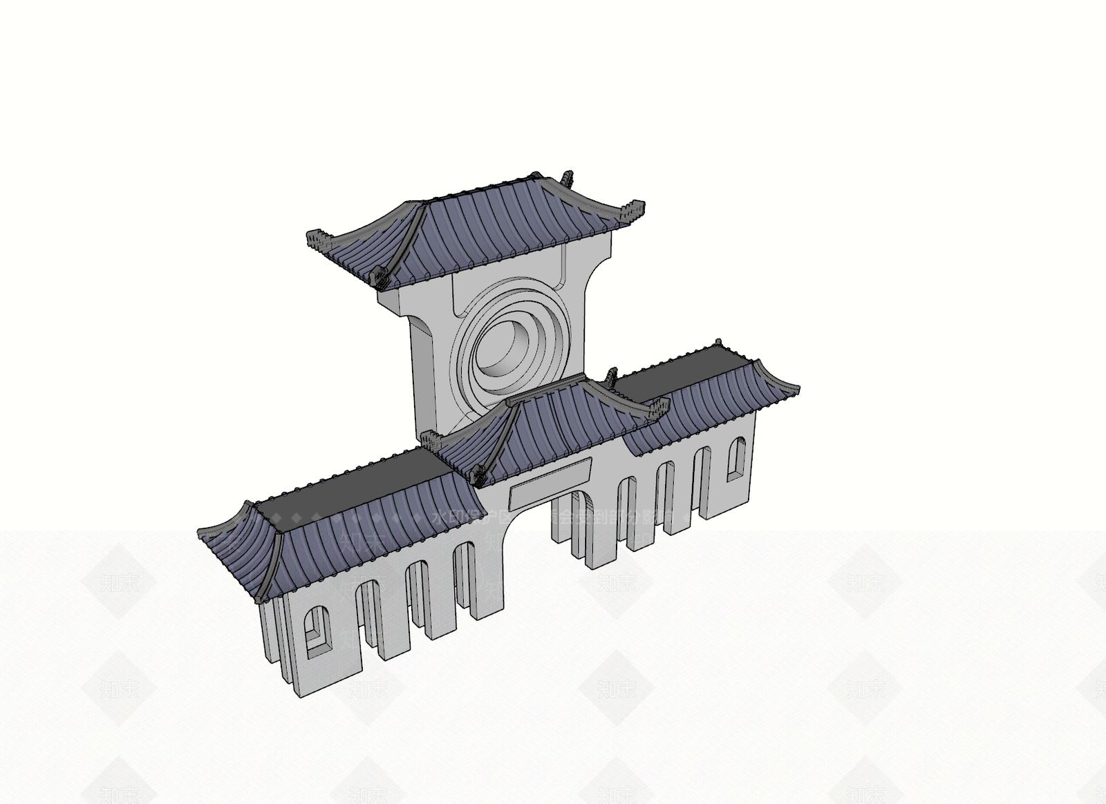 现代牌楼SU模型下载【ID:1157089317】