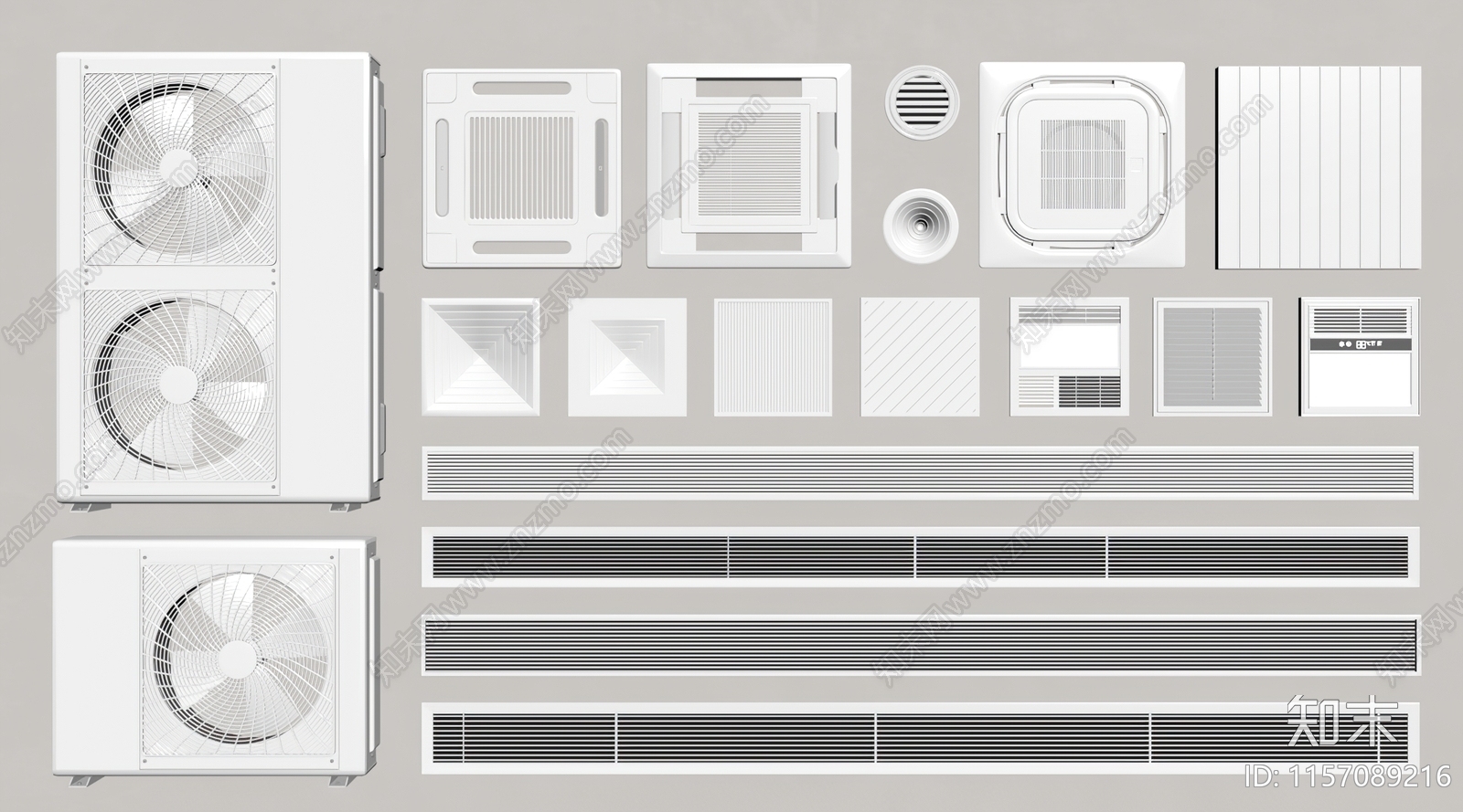 现代空调出风口SU模型下载【ID:1157089216】