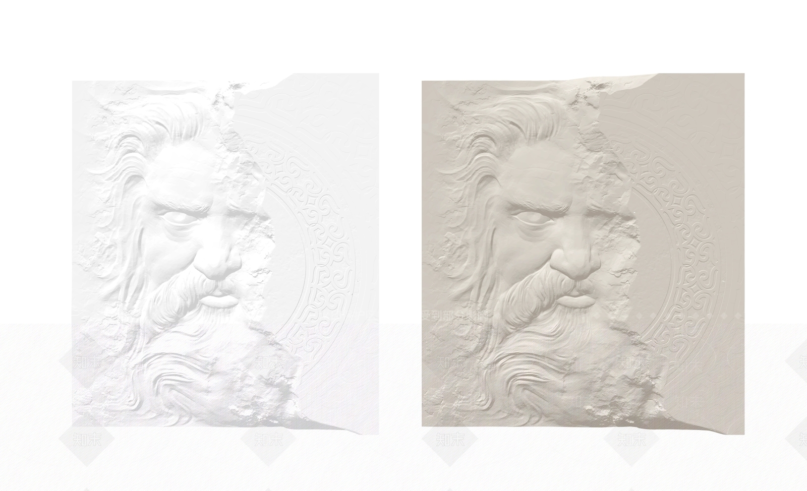 现代3D石膏浮雕男人背景造型墙SU模型下载【ID:1157090330】