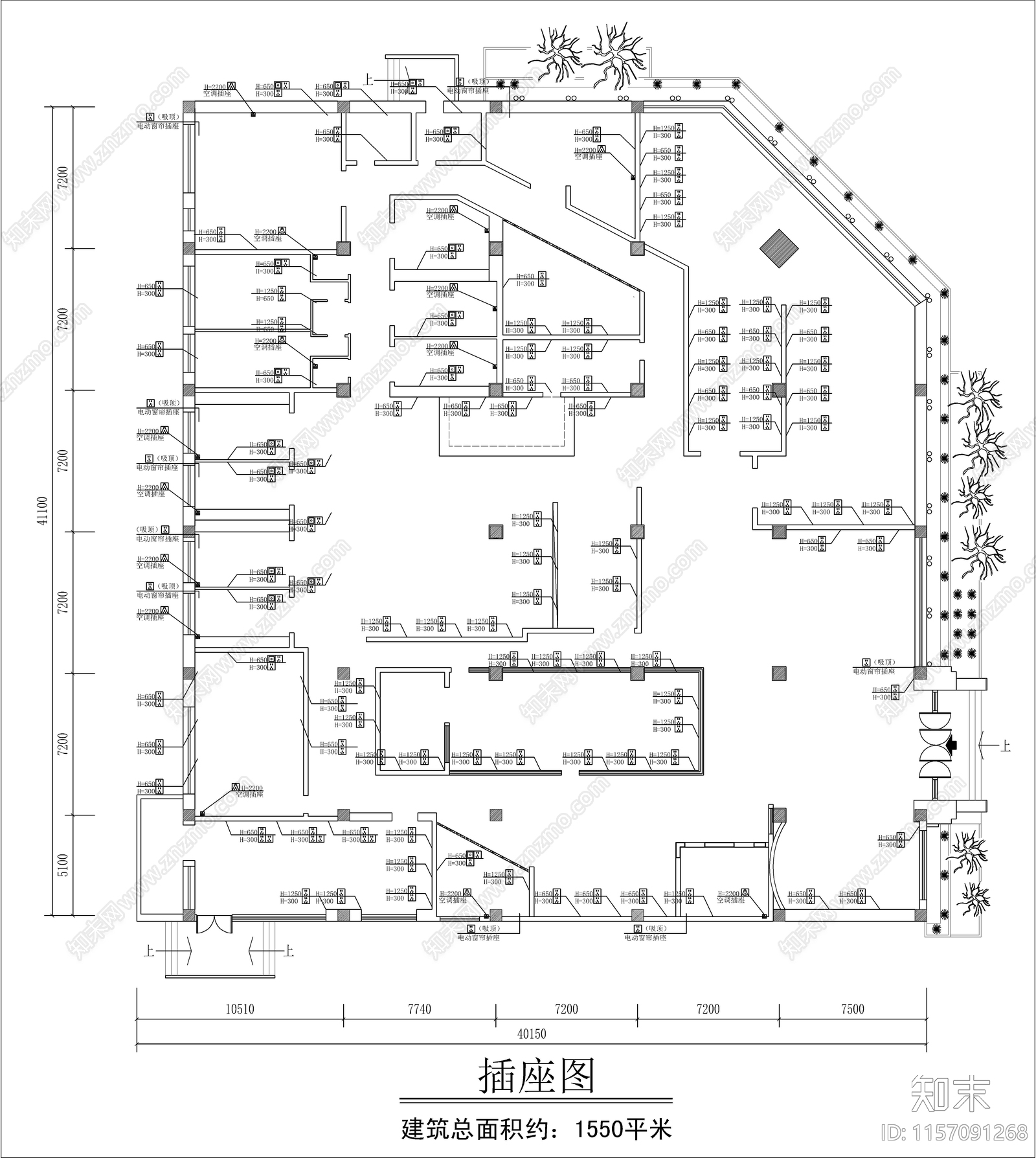 新中式茶室施工图下载【ID:1157091268】