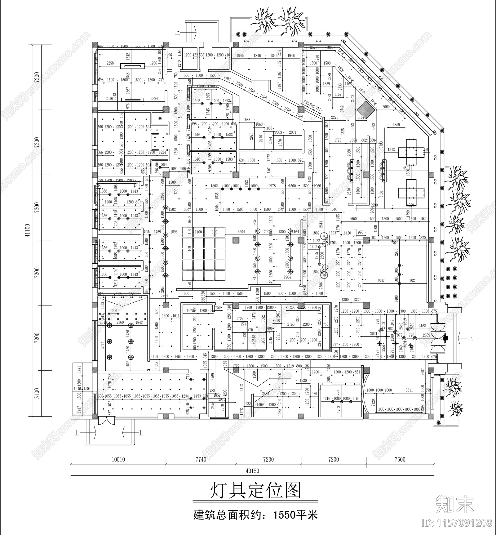 新中式茶室施工图下载【ID:1157091268】