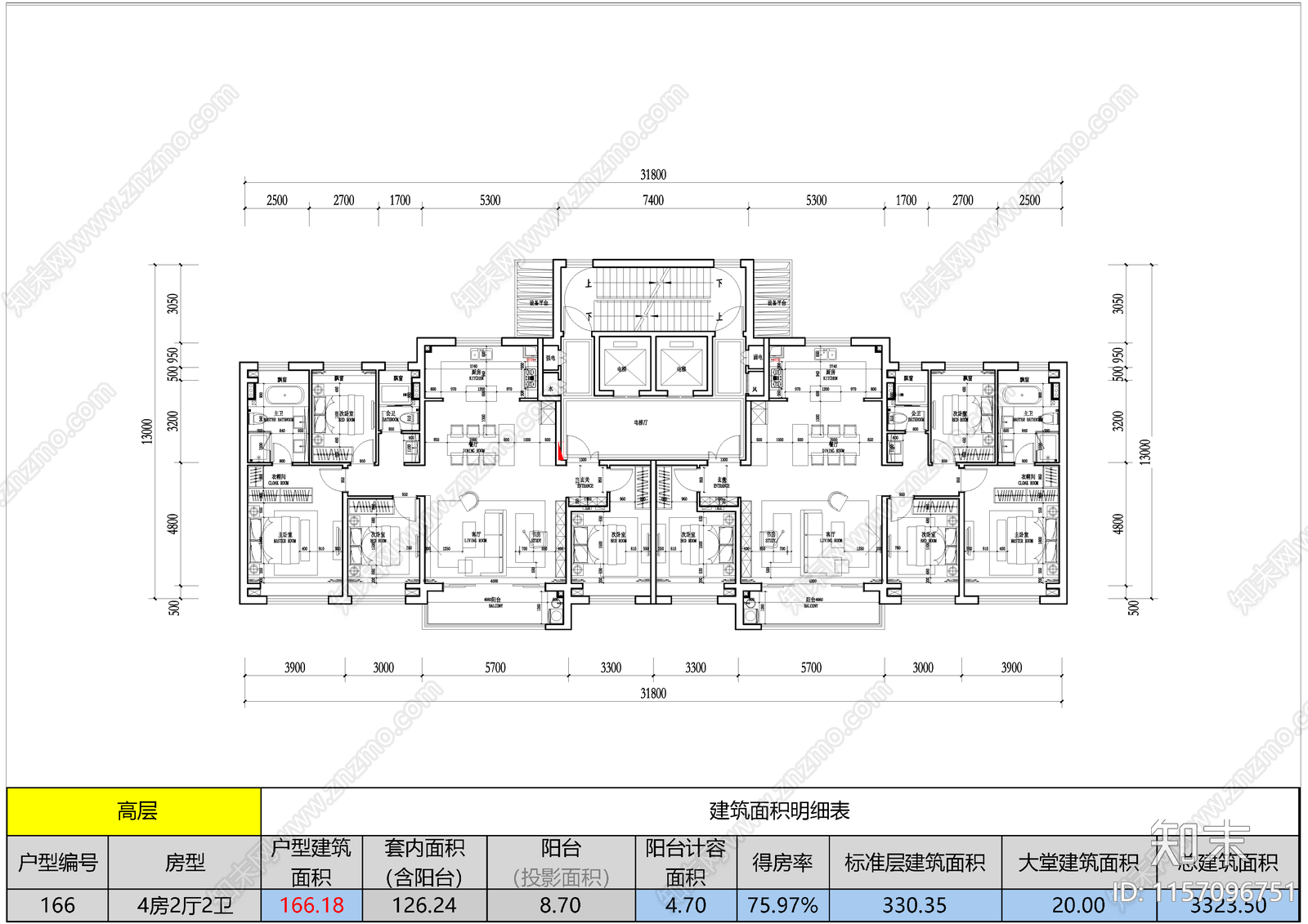 大高层140cad施工图下载【ID:1157096751】