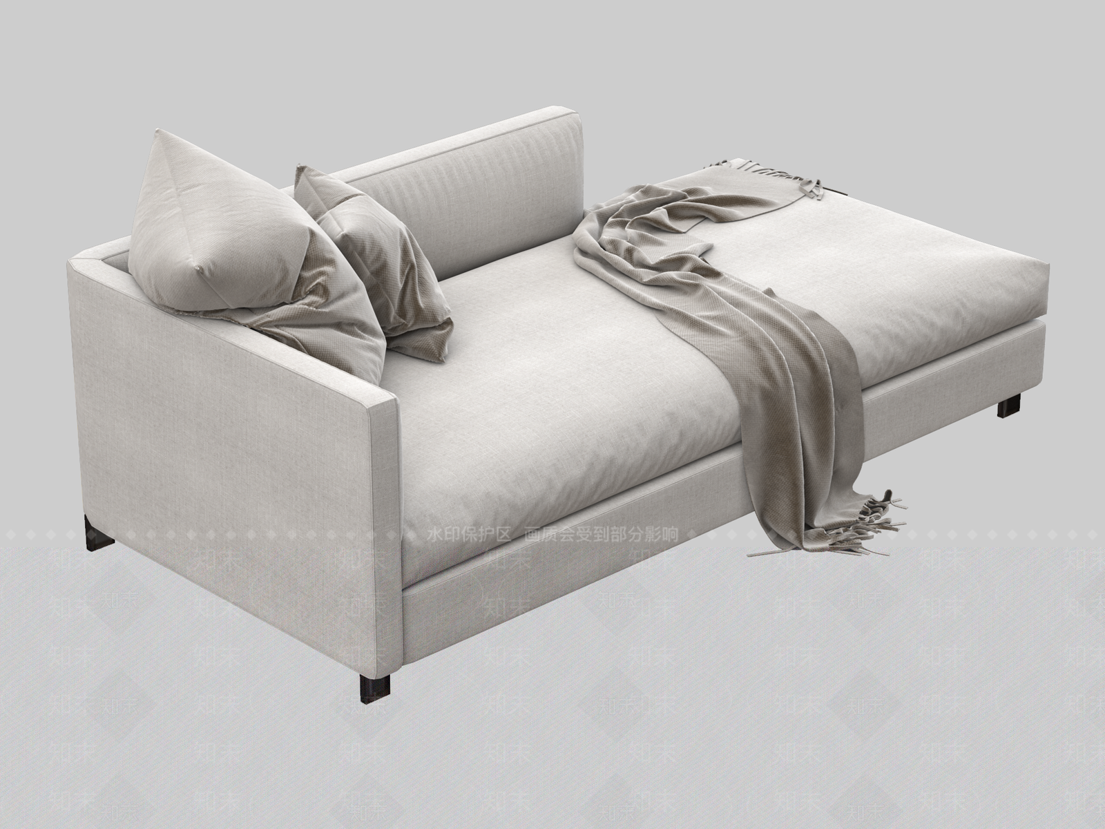 现代布艺贵妃椅3D模型下载【ID:1157099267】