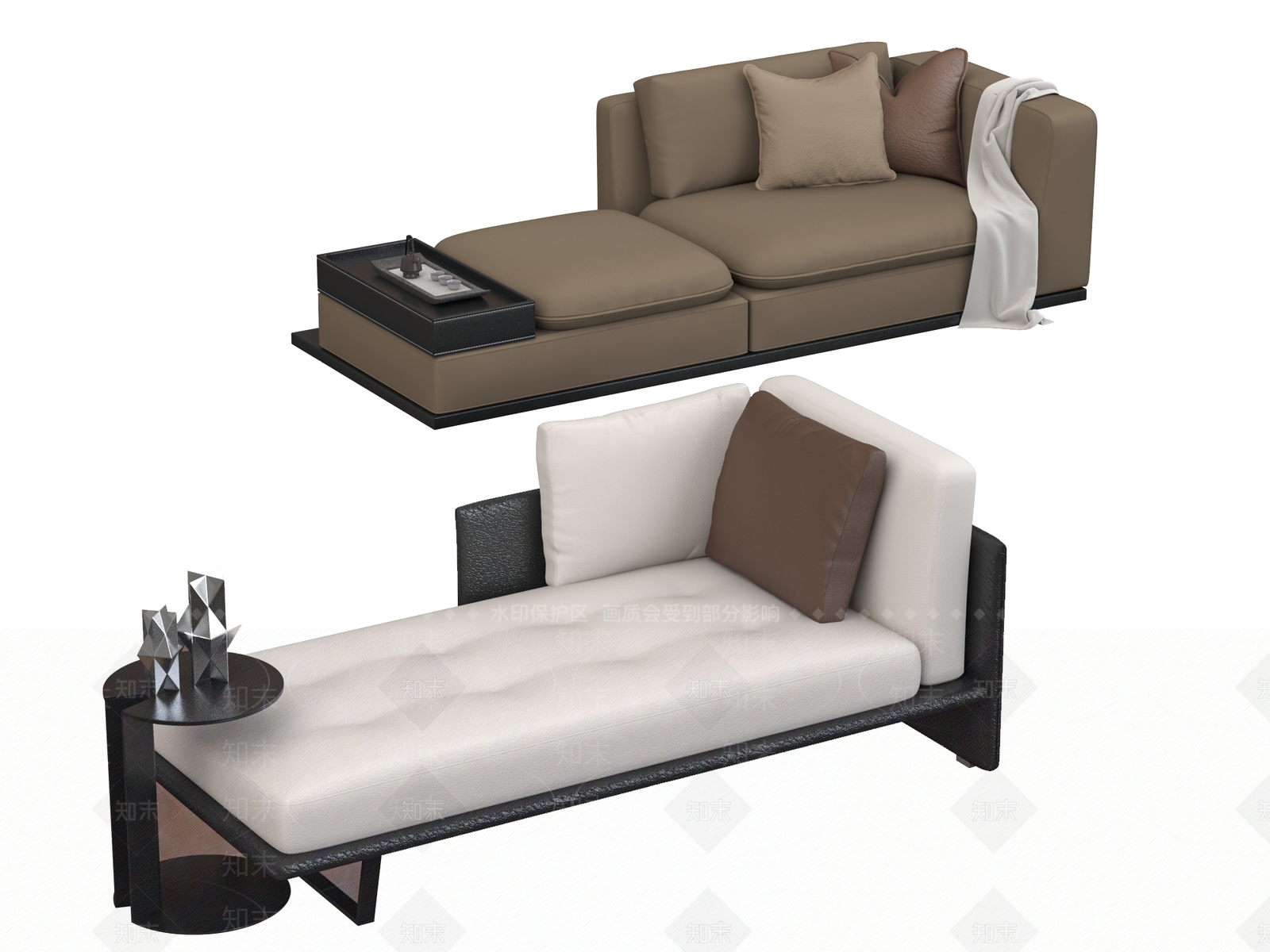 现代贵妃椅3D模型下载【ID:1157099347】