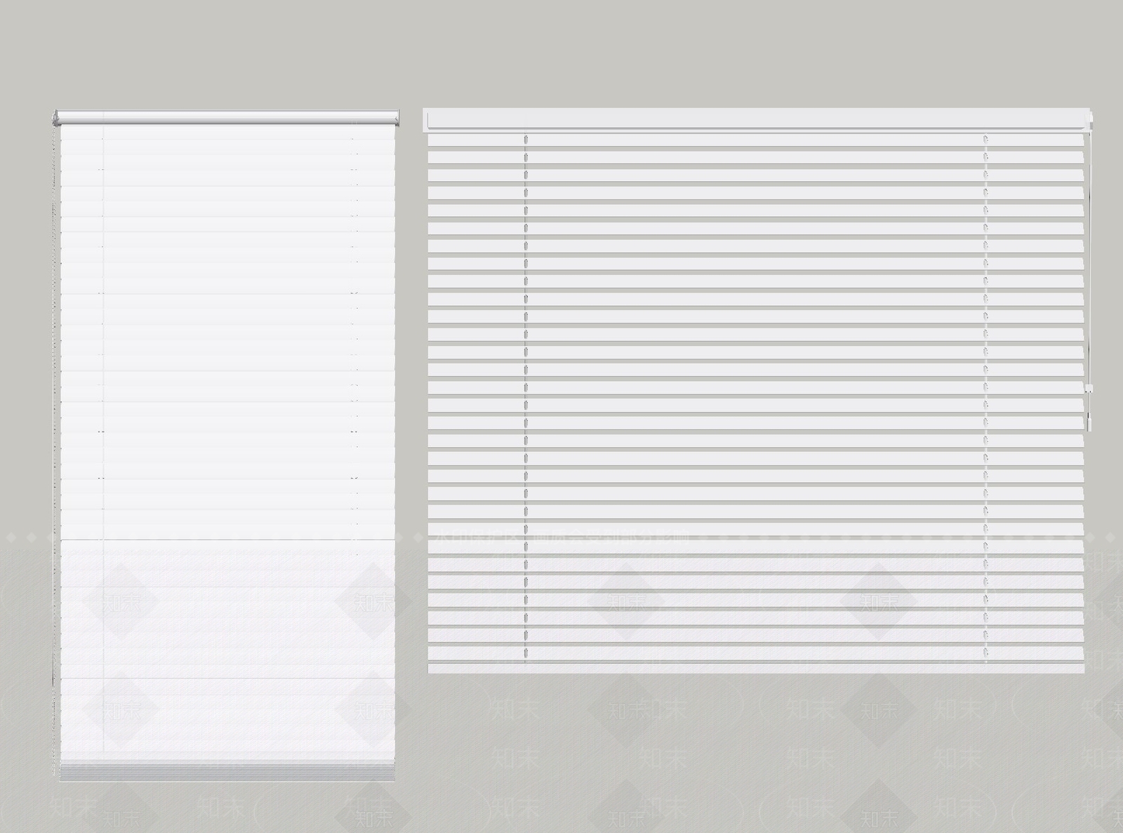 现代百叶帘SU模型下载【ID:1157100583】
