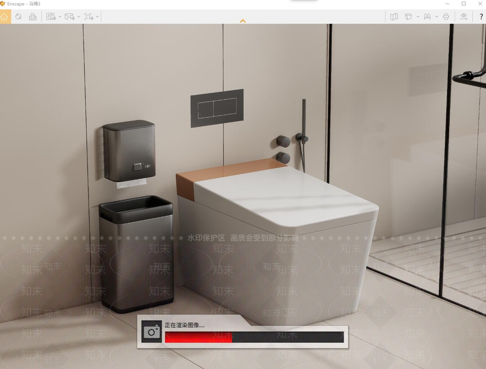 现代马桶SU模型下载【ID:1157101932】