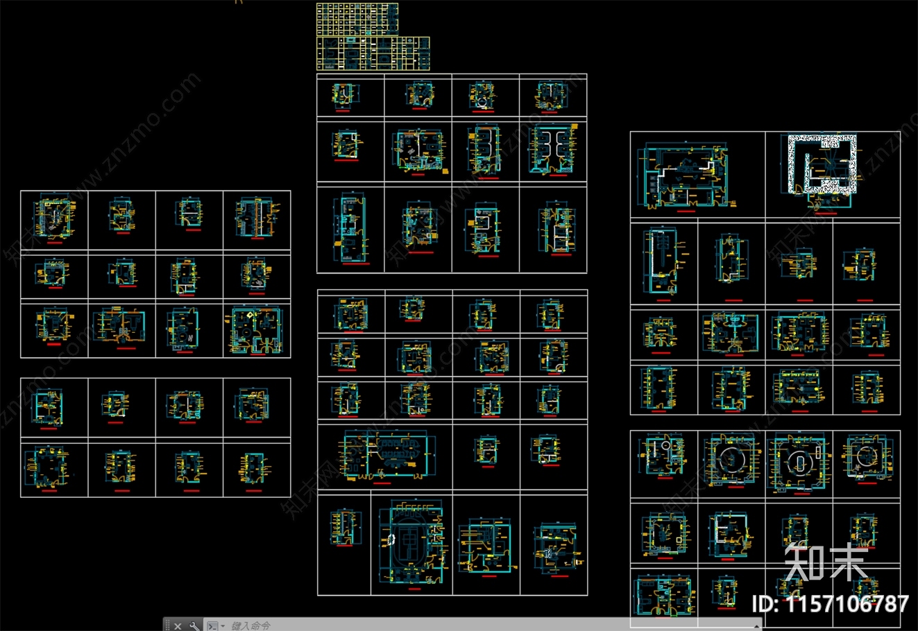 医疗空间功能布局及图块参考施工图下载【ID:1157106787】