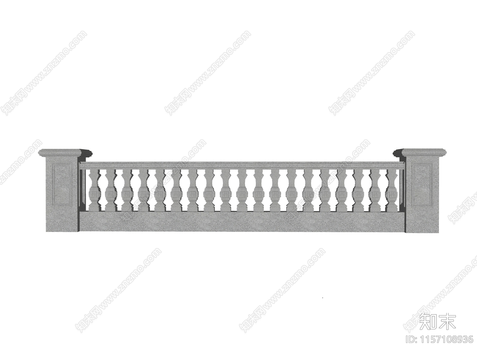 欧式石栏杆SU模型下载【ID:1157108936】