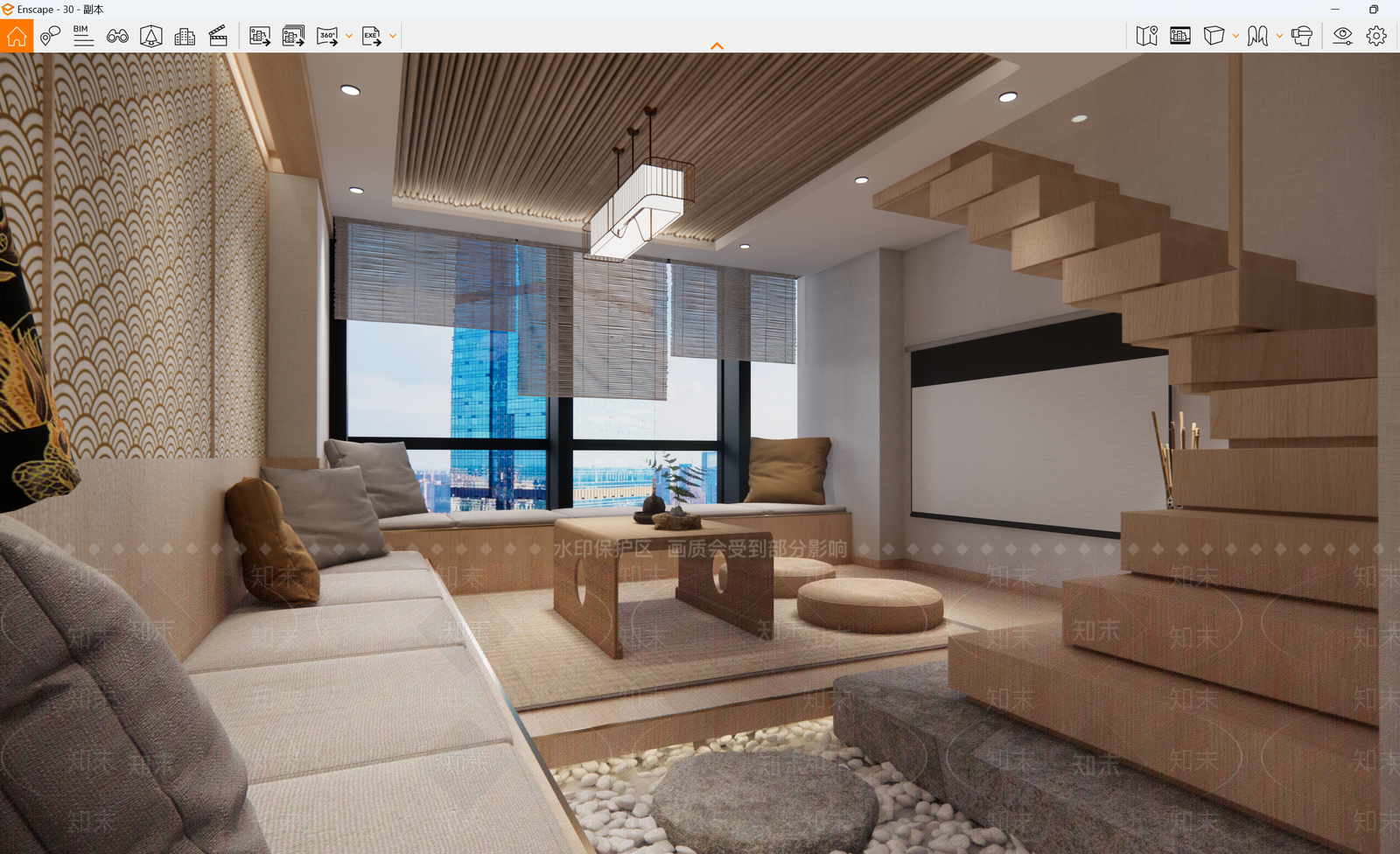 日式主题民宿SU模型下载【ID:1157109224】