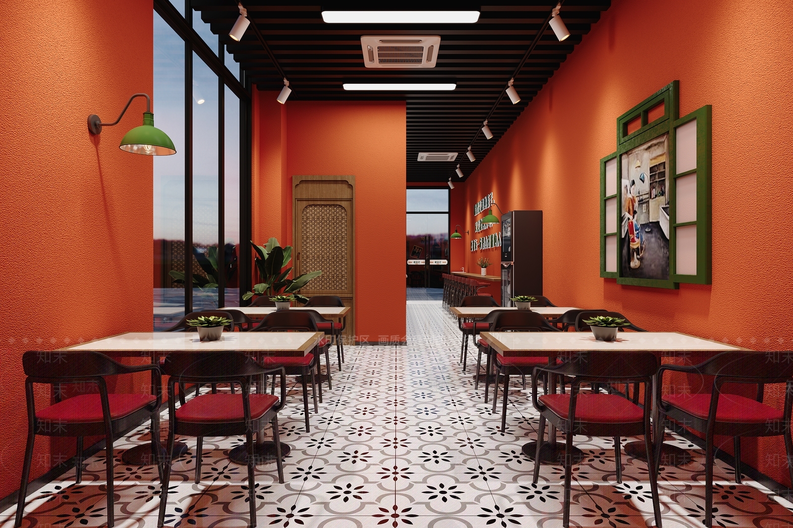 现代港式快餐店3D模型下载【ID:1157114291】