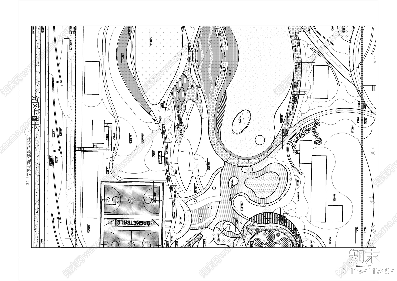深圳弯人才公园二期景观植cad施工图下载【ID:1157117497】