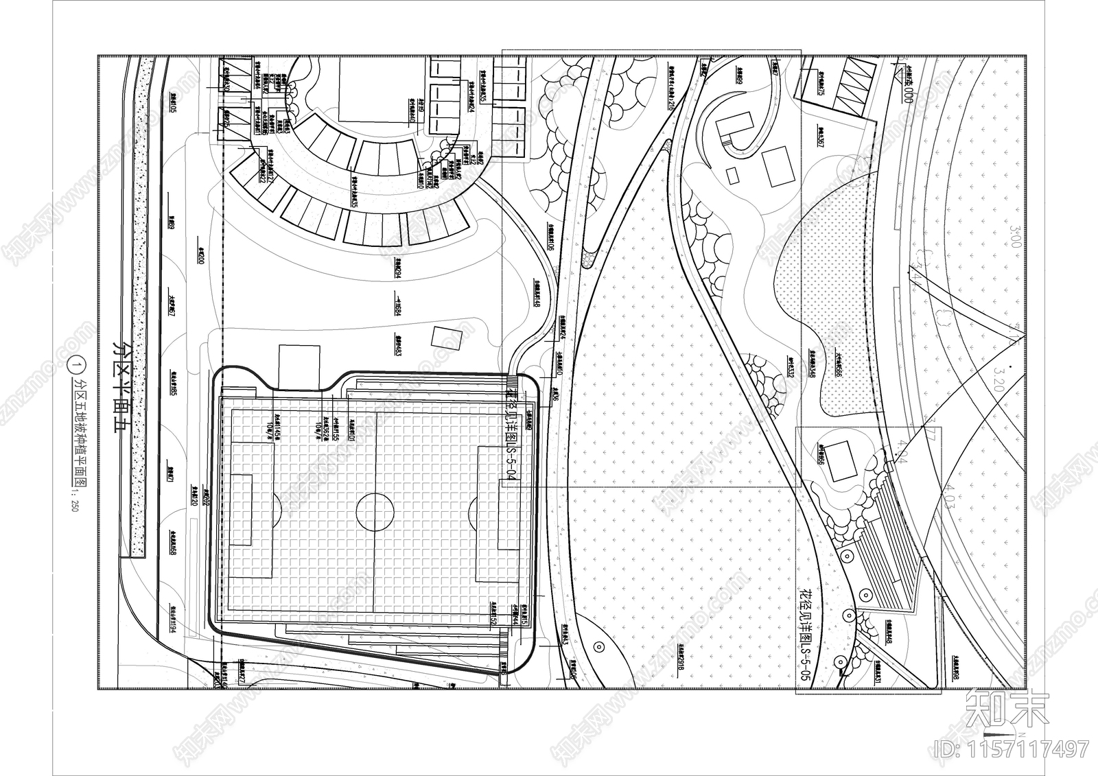 深圳弯人才公园二期景观植cad施工图下载【ID:1157117497】