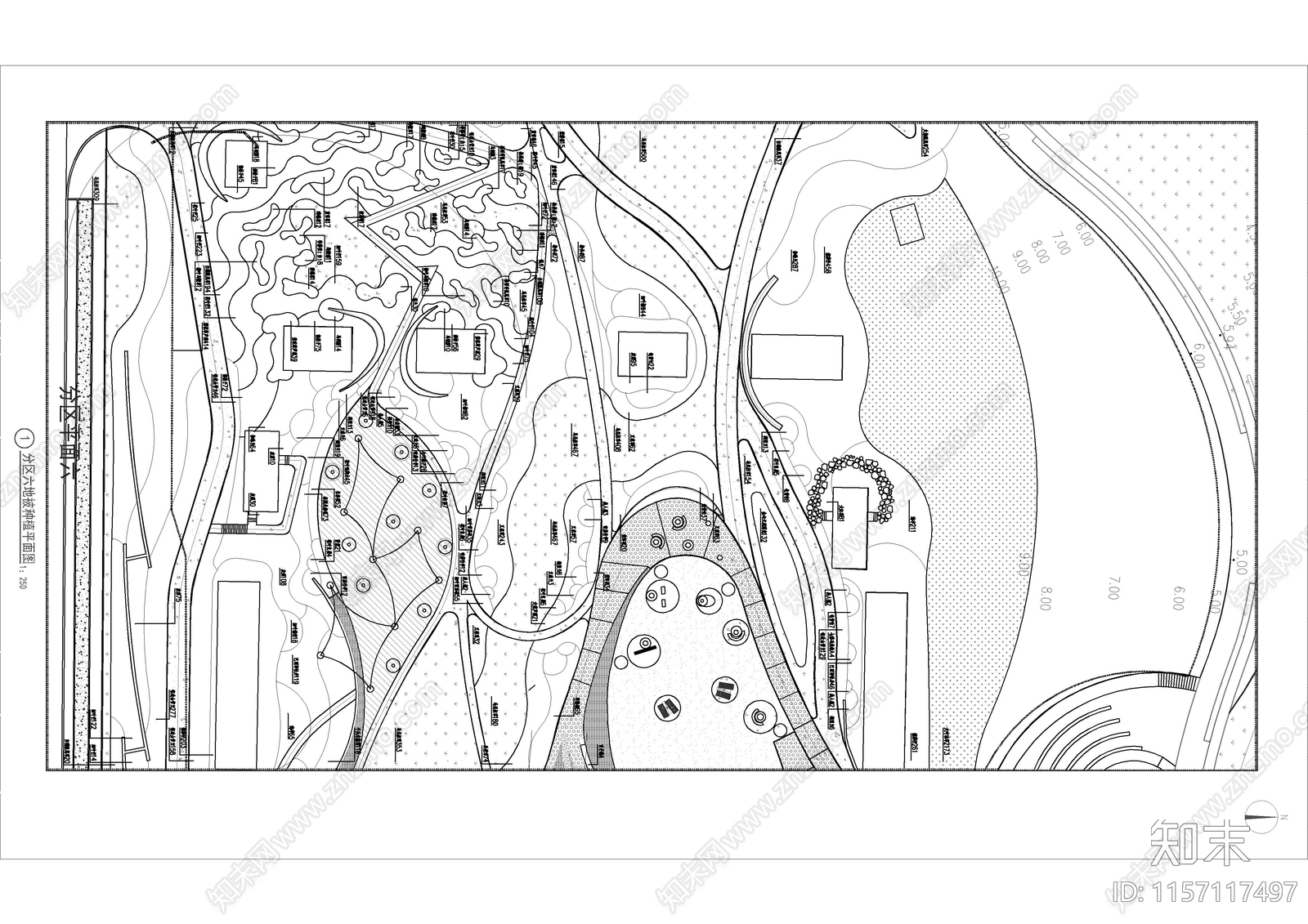 深圳弯人才公园二期景观植cad施工图下载【ID:1157117497】