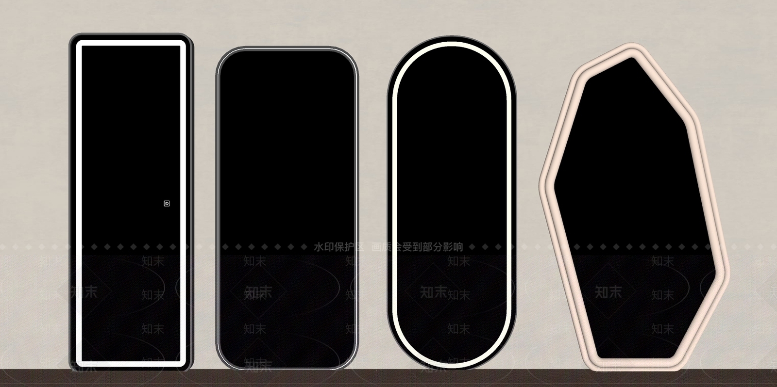 现代全身镜子SU模型下载【ID:1157120904】