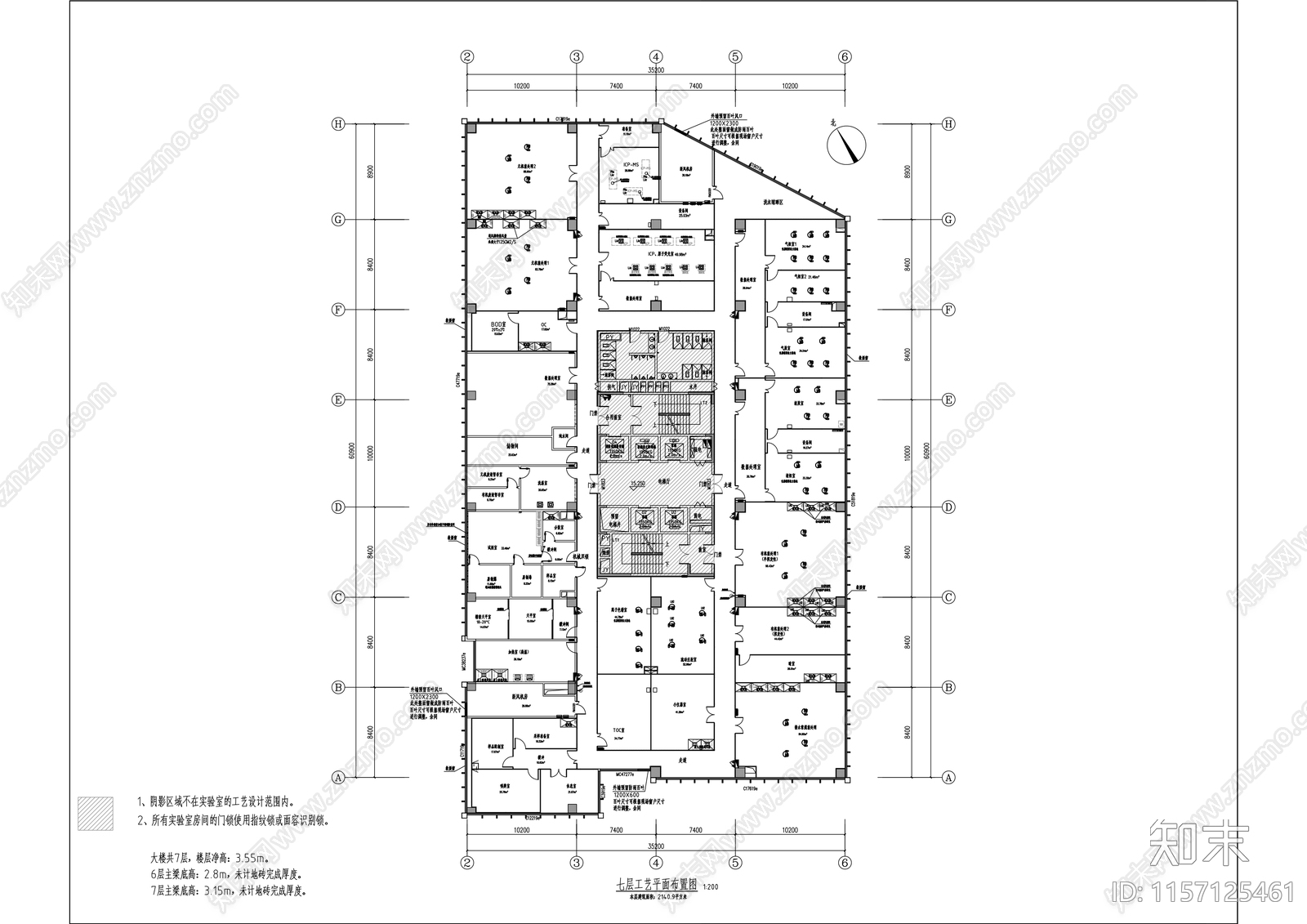 水务实验室专项装修cad施工图下载【ID:1157125461】