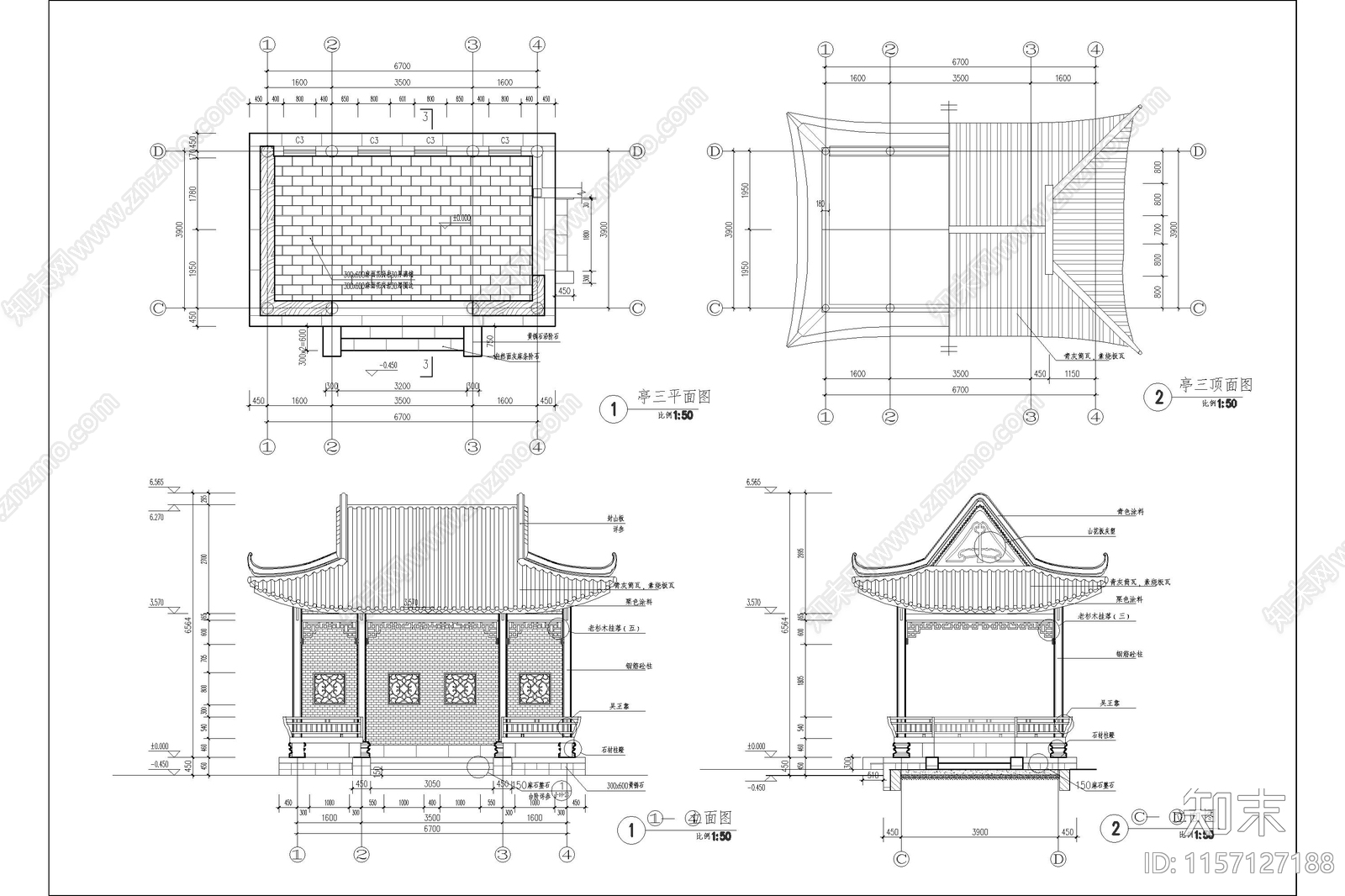 河边水榭古建筑详图cad施工图下载【ID:1157127188】