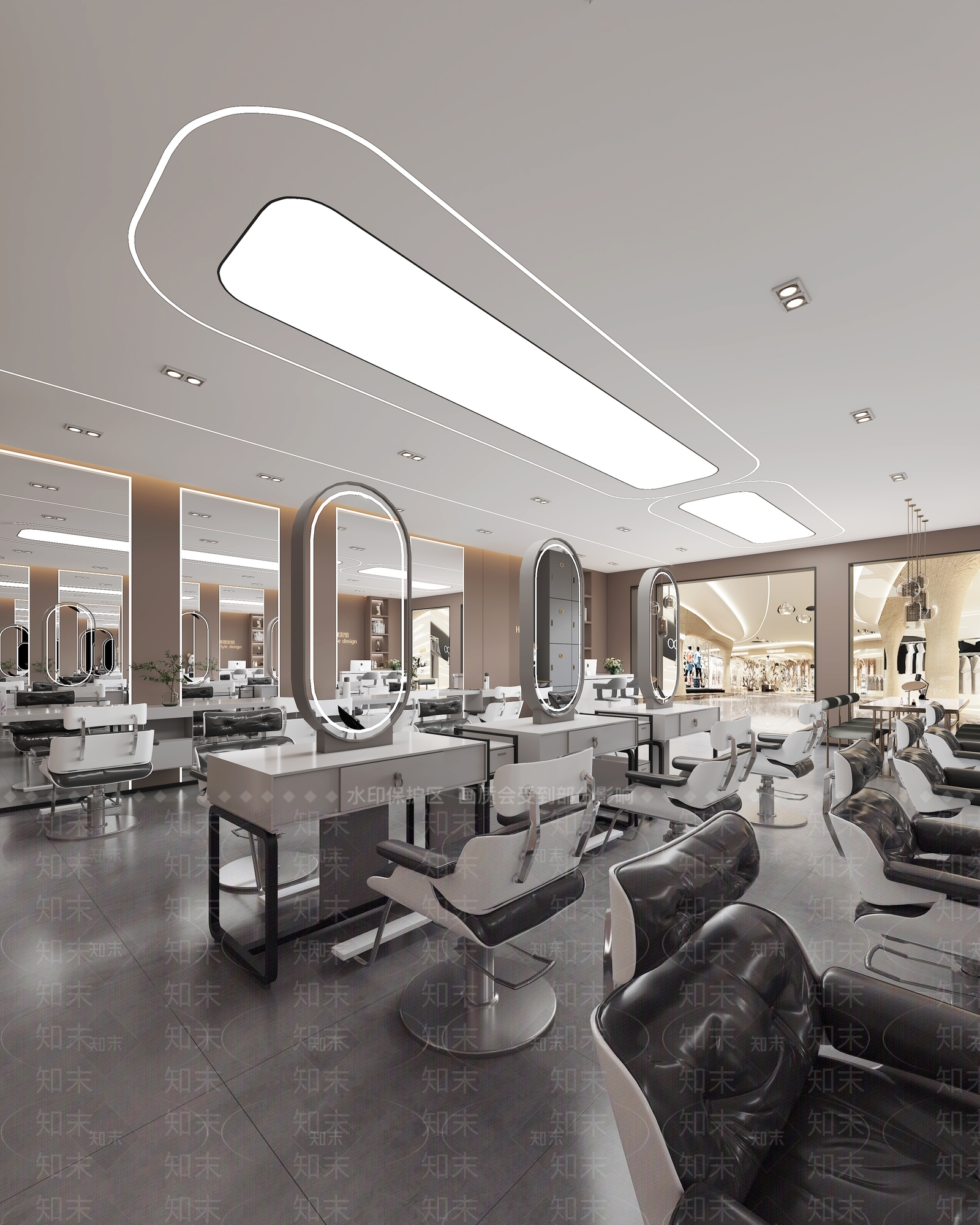 现代美发店3D模型下载【ID:1157128906】