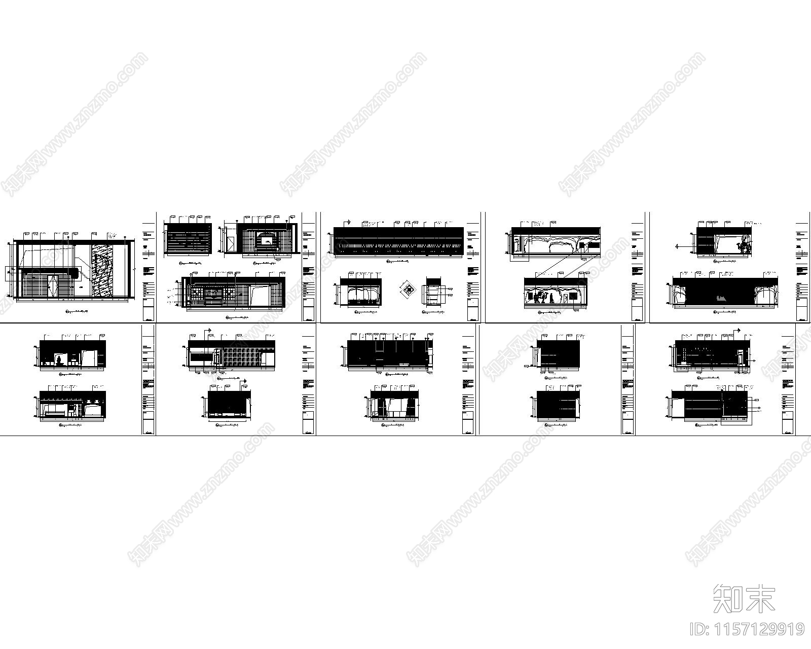 2400平民俗文化展厅布cad施工图下载【ID:1157129919】